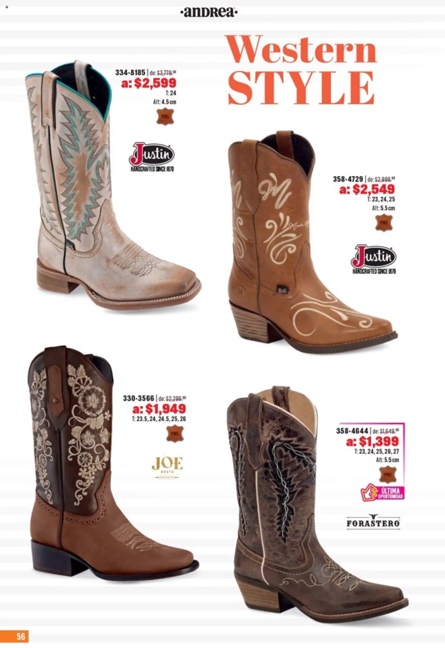 Nuevas ofertas de Andrea válidas en toda la República Mexicana desde el 05.04.2026. ¡Encuentra las mejores ofertas en Andrea catálogo Outlet! | Página: 56