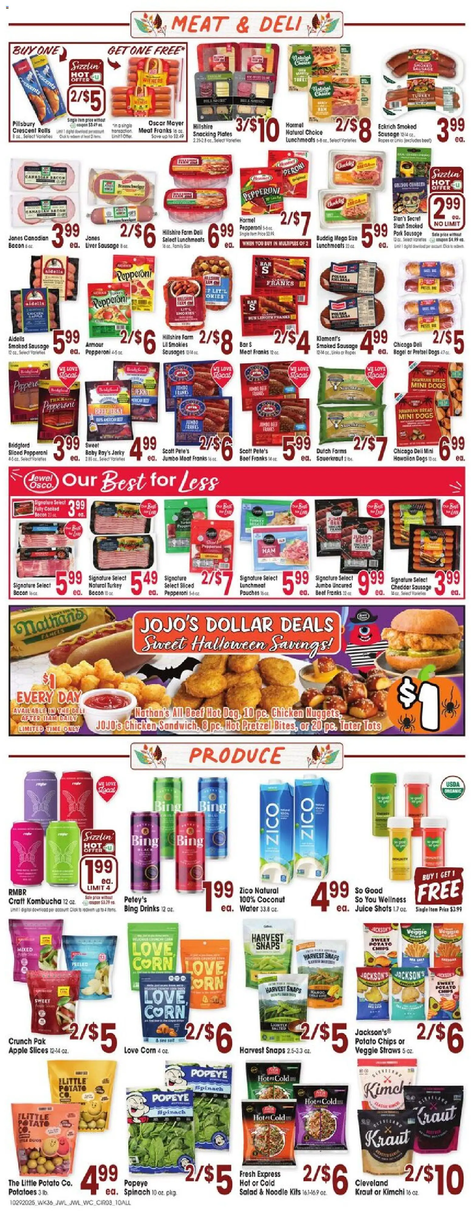 Jewel Osco Weekly Ad - valid from 29.10.2025 | Page: 3 | Products: Corn, Beef, Salad, Mango