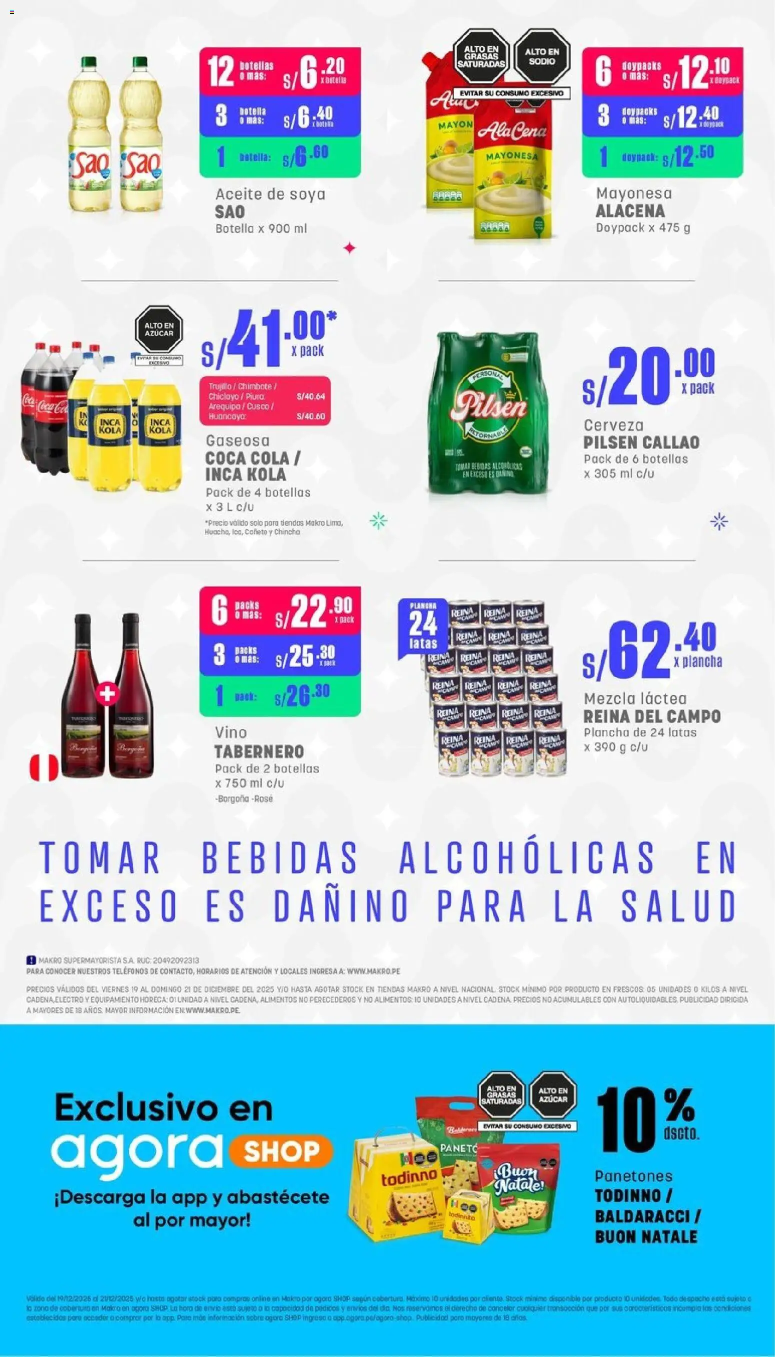 Catálogo Makro válido desde 19.12.2025 | Página: 2 | Productos: Aceite, Vino, Cerveza
