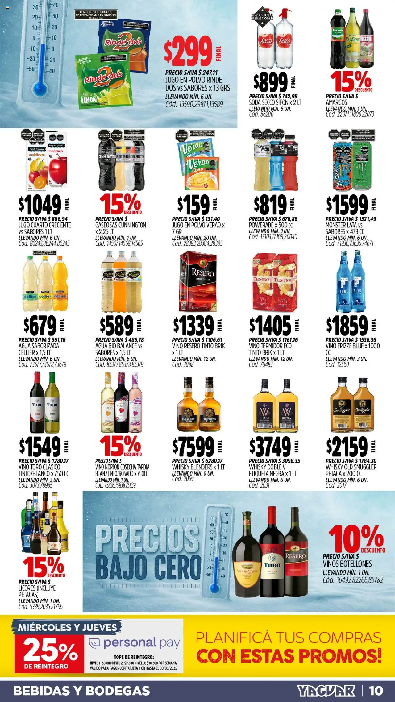 Yaguar catálogo │ válido desde el 16.06.2025 | Página: 10 | Productos: Polvo, Limón, Jugo, Vino