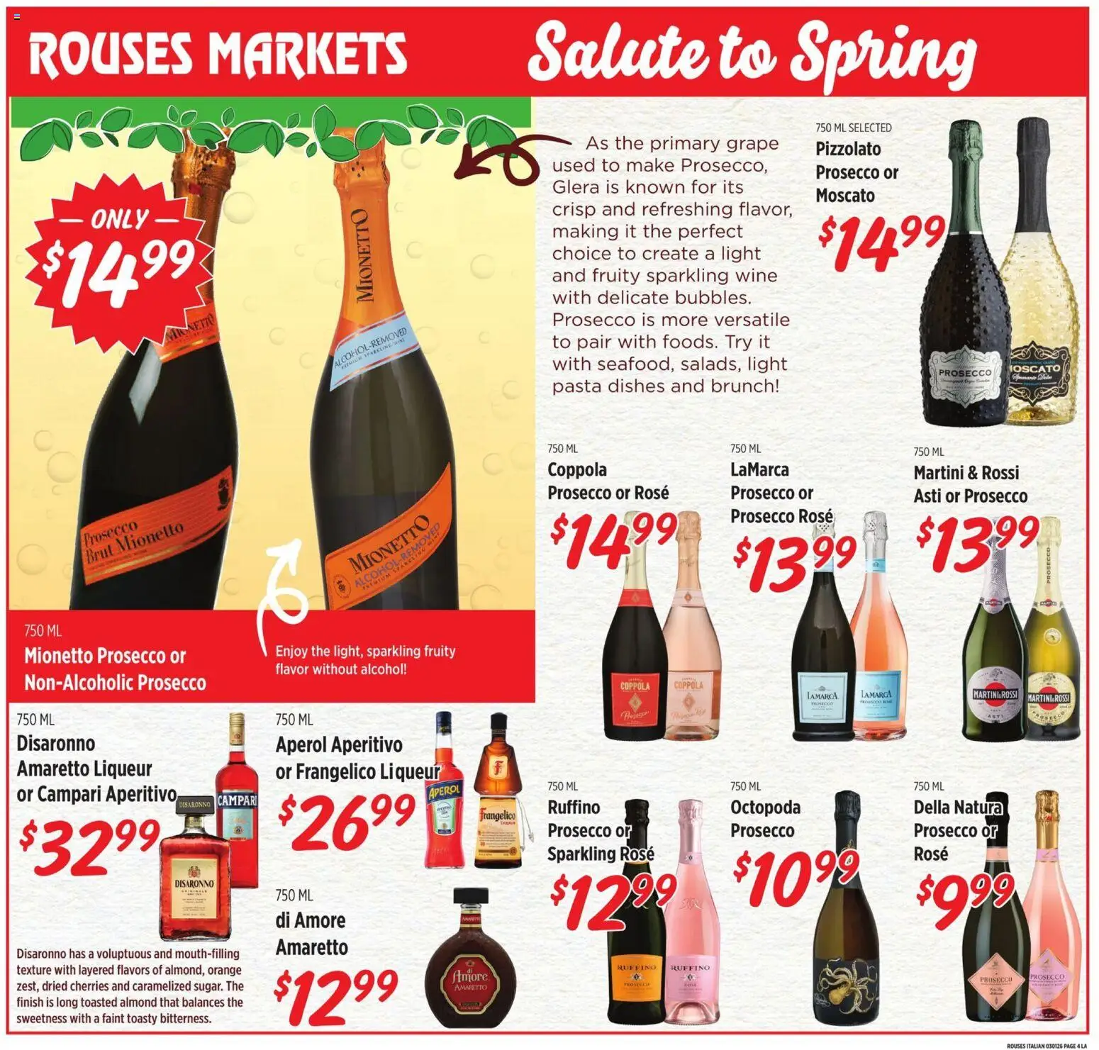 Rouses Monthly - LA - valid from 25.02.2026 | Page: 4 | Products: Cherries, Wine, Pasta