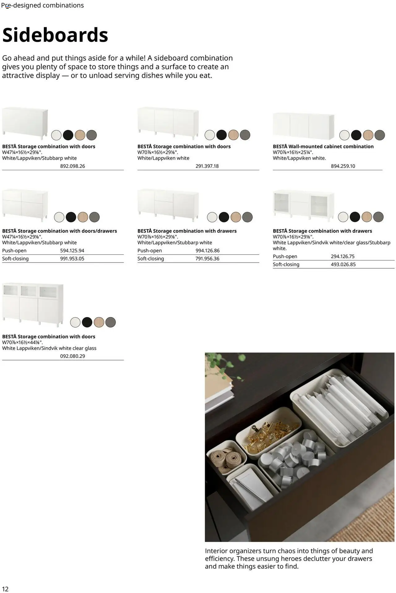 IKEA BESTÅ Buying Guide - valid from 01.01.2025 | Page: 12 | Products: Sideboard