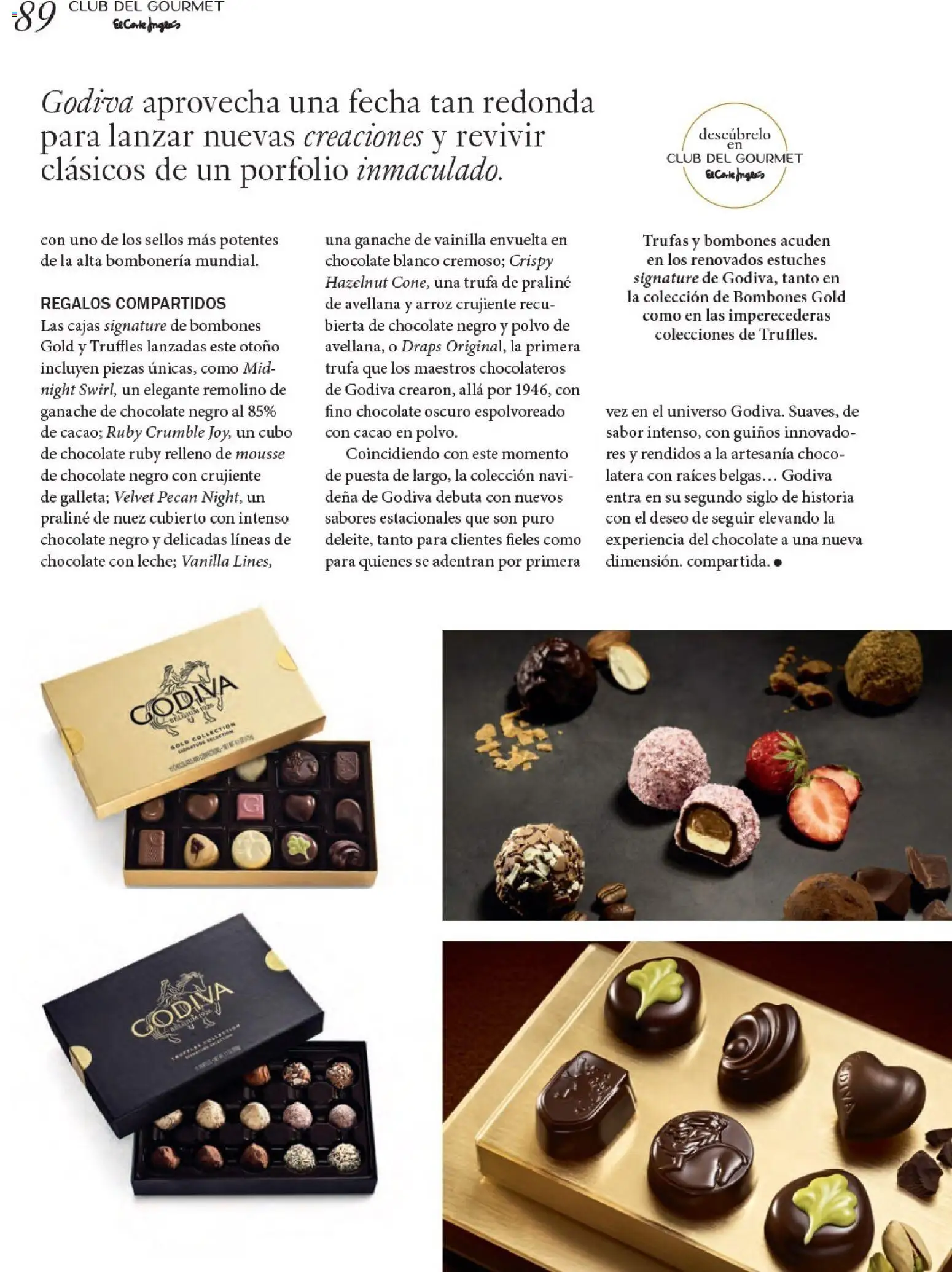 Nuevas ofertas de El Corte Inglés válidas en toda la República Mexicana desde el 11.12.2025. ¡Encuentra las mejores ofertas en El Corte Inglés catálogo Gourmet! | Página: 89 | Productos: Bombones, Nuez, Mousse, Cacao