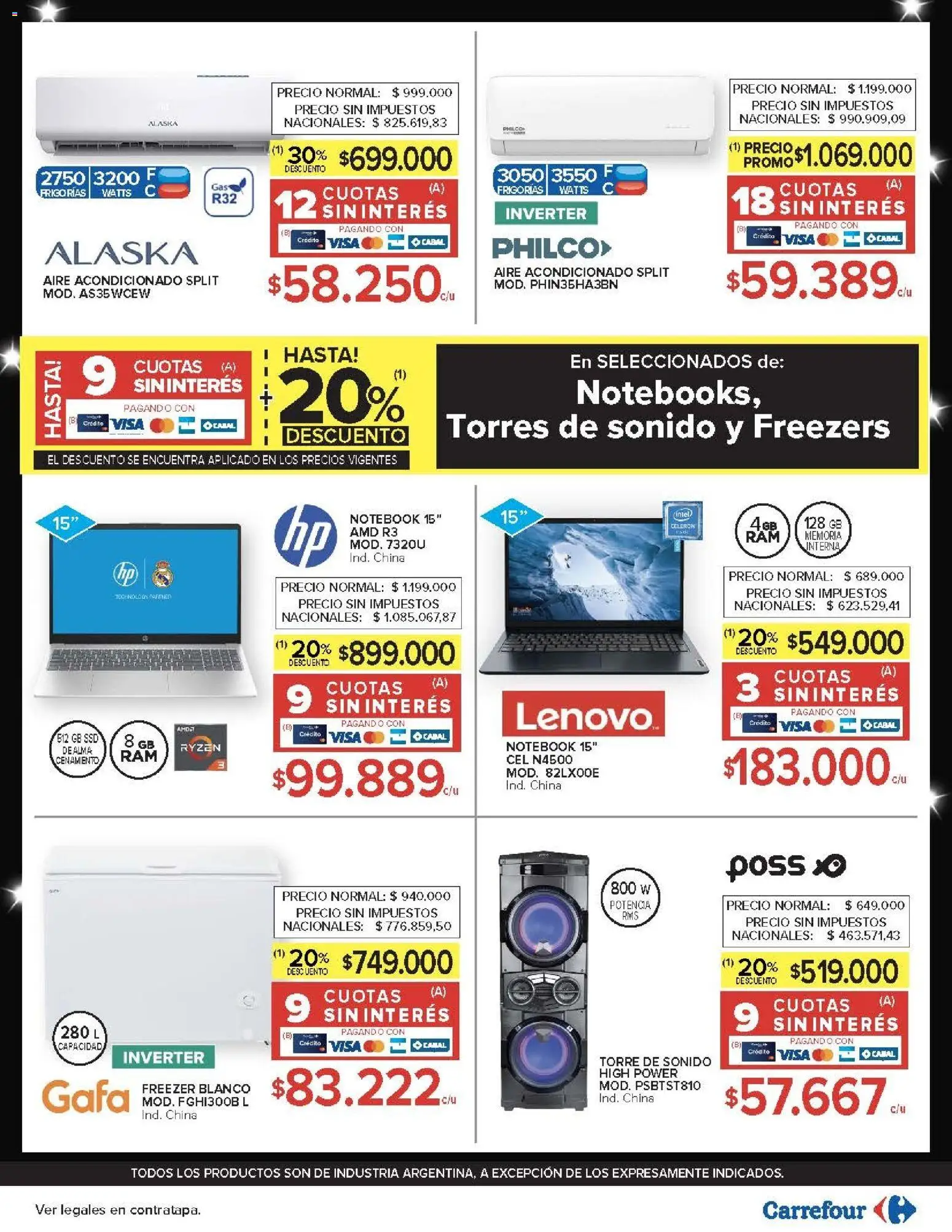 Carrefour ofertas │ válido desde el 03.03.2026 | Página: 31 | Productos: Aire acondicionado, Freezer, Notebook
