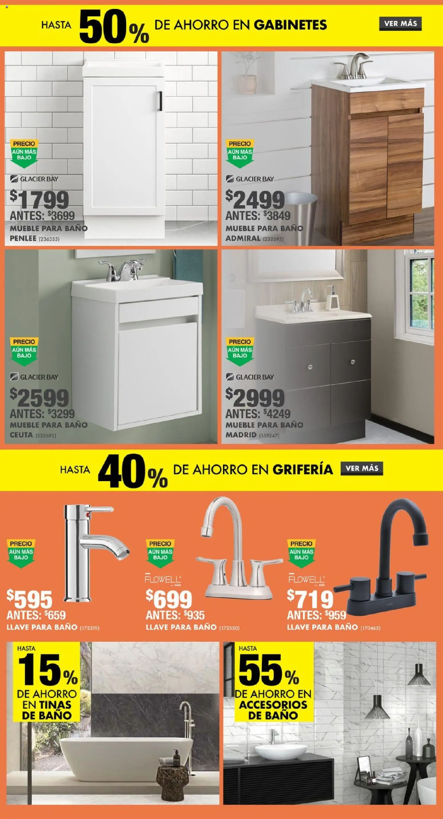 Nuevas ofertas de Home Depot válidas en toda la República Mexicana desde el 27.11.2025. ¡Encuentra las mejores ofertas en Home Depot Black Friday! | Página: 5 | Productos: Baño, Llave