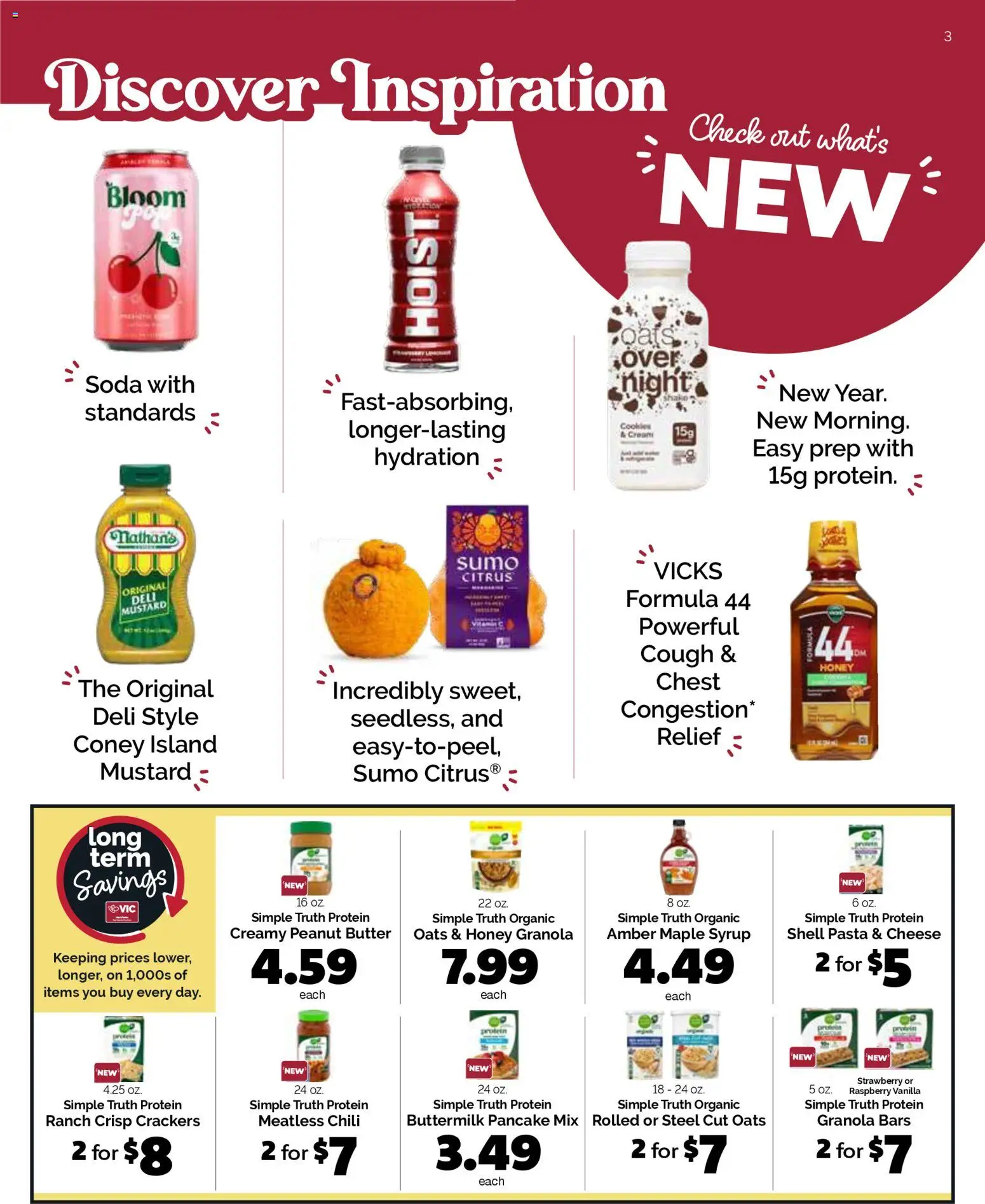 Harris Teeter Monthly Ad - valid from 31.12.2025 | Page: 3 | Products: Pasta, Cream, Cookies, Raspberry