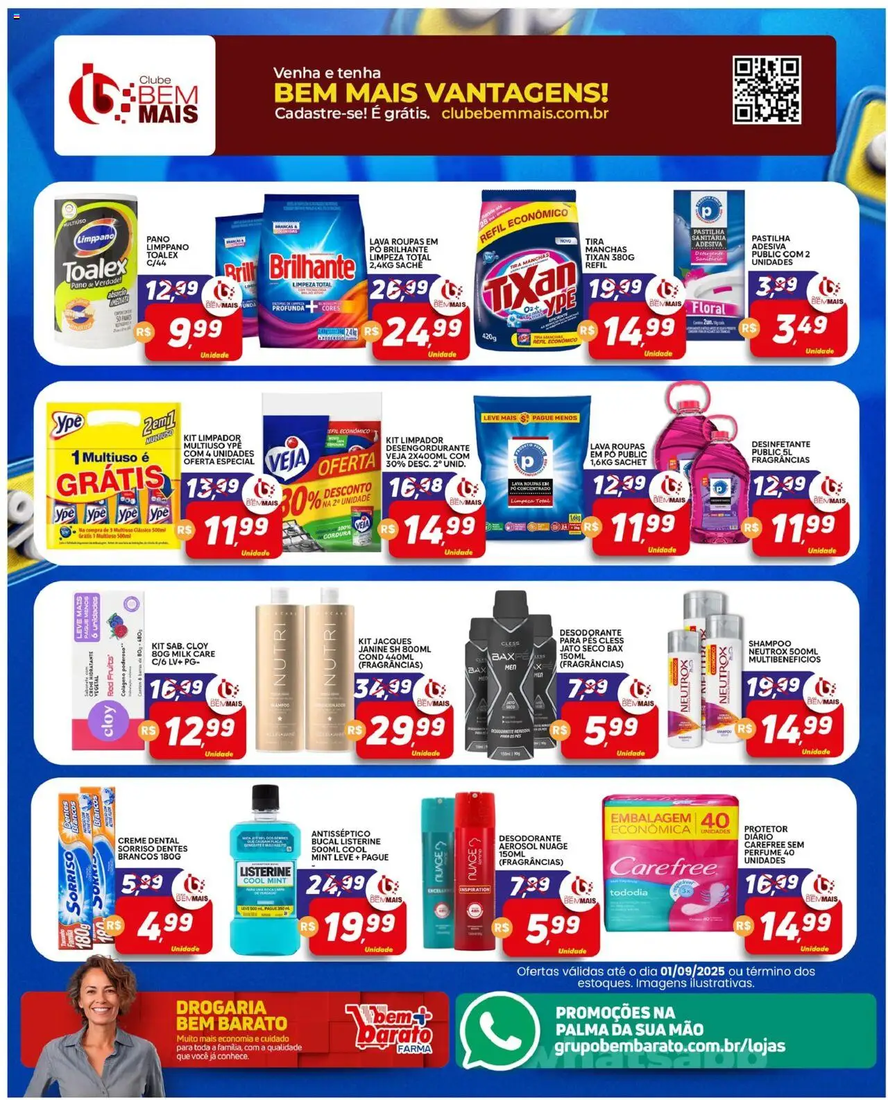 Supermercado Bem Barato Folheto - válido de 26.08.2025 | Página: 4 | Produtos: Perfume, Creme, Sabonete, Desinfetante