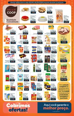 Coop Folheto - válido de 09.09.2025 | Página: 2 | Produtos: Leite, Queijo, Parmesão, Cheetos