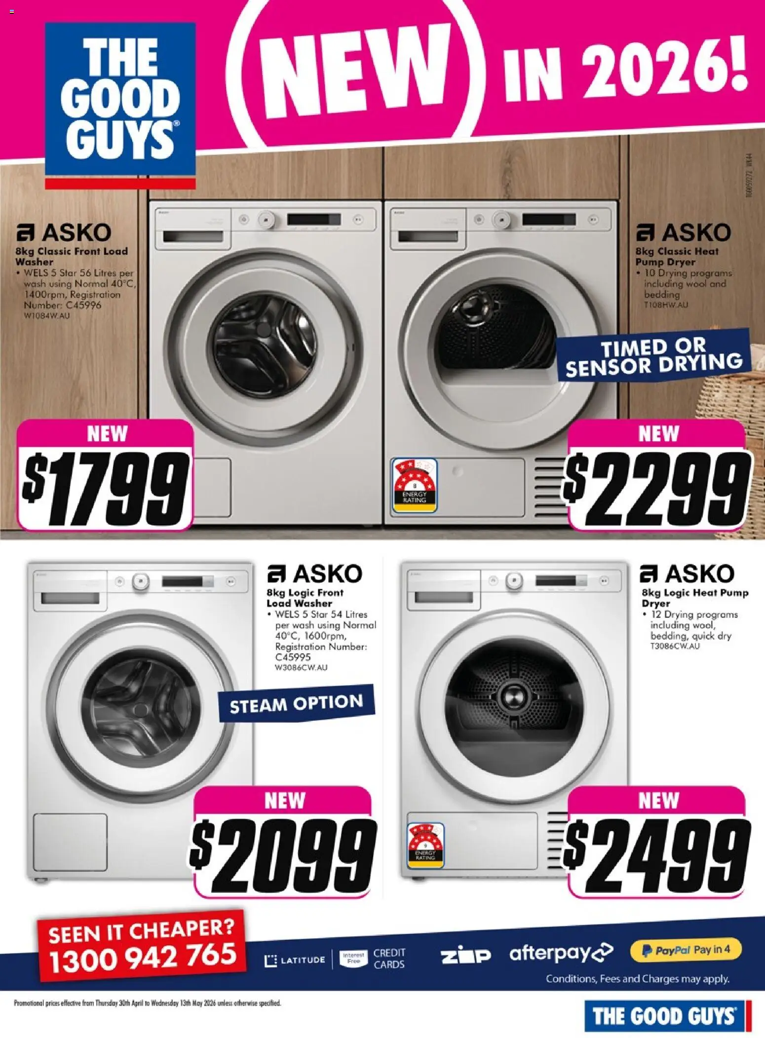 The Good Guys catalogue - valid from 30.04.2026 | Page: 6 | Products: Dryer, Washer