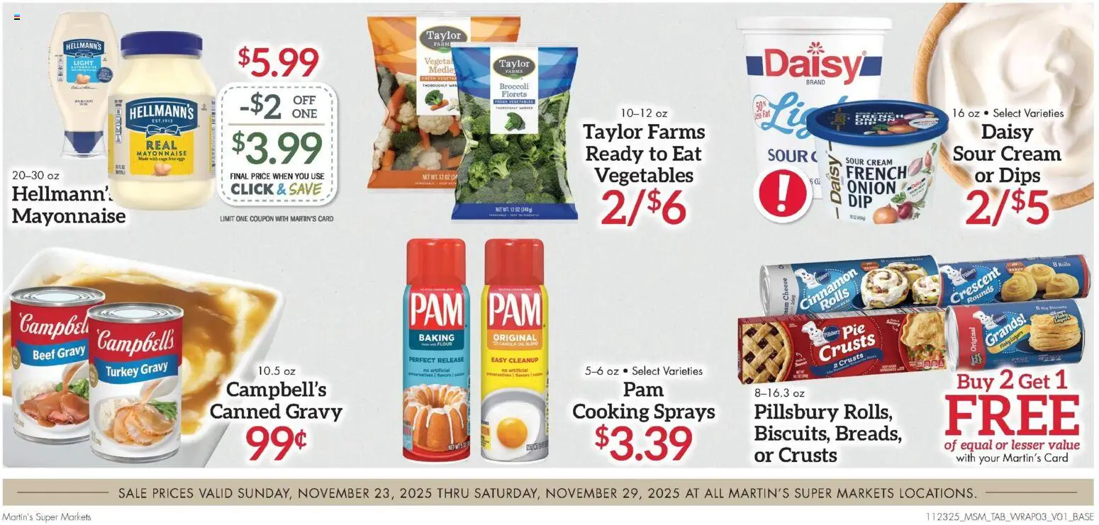 Martin’s Weekly Ad - valid from 23.11.2025 | Page: 7 | Products: Sour cream, Beef, Vegetables, Onion