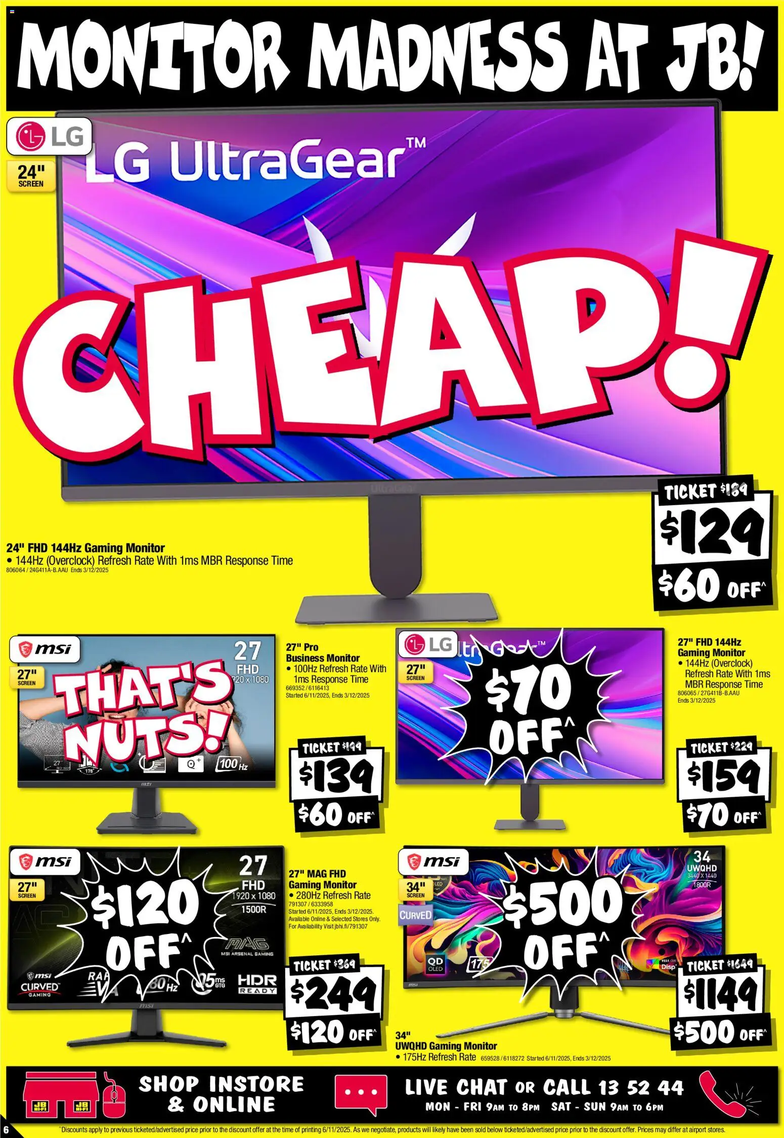 JB Hi-Fi catalogue - valid from 13.11.2025 | Page: 6 | Products: Nuts, Monitor, Screen