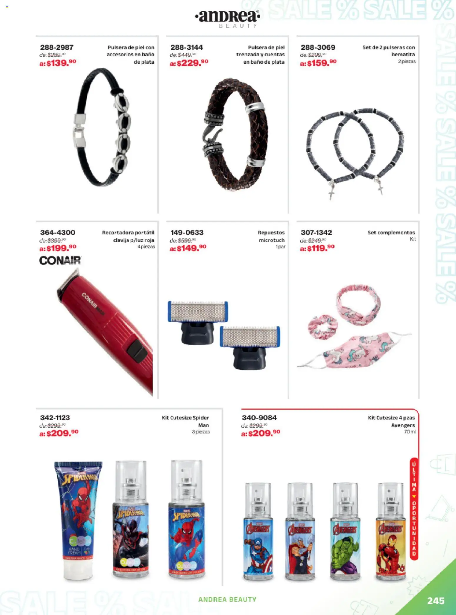 Nuevas ofertas de Andrea válidas en toda la República Mexicana desde el 21.12.2025. ¡Encuentra las mejores ofertas en Andrea catálogo Outlet! | Página: 245 | Productos: Pulsera, Baño