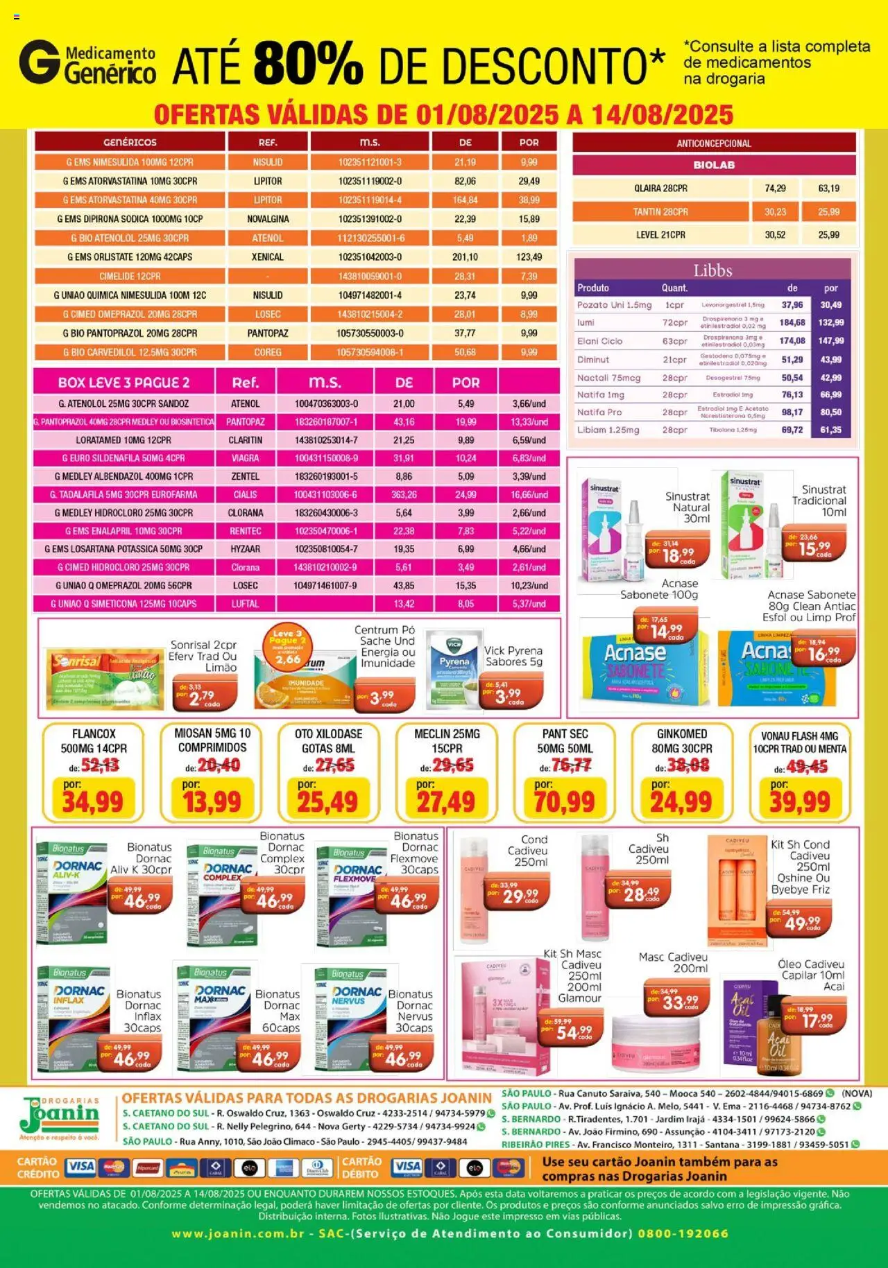 Supermercados Joanin Folheto - válido de 01.08.2025 | Página: 2 | Produtos: Pó, Óleo, Sabonete, Açaí