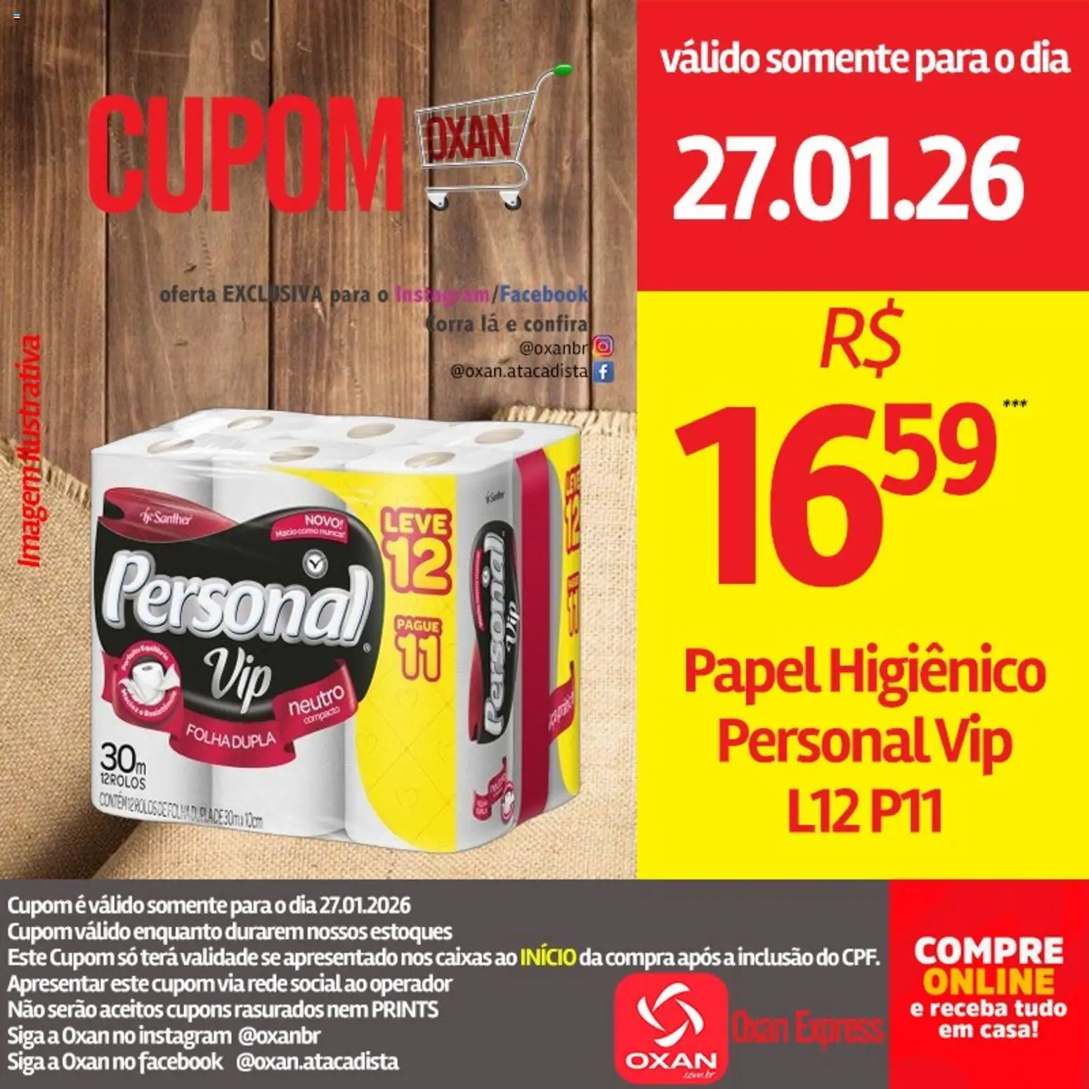 Oxan Atacadista Folheto - válido de 27.01.2026 | Página: 1 | Produtos: Papel higiênico