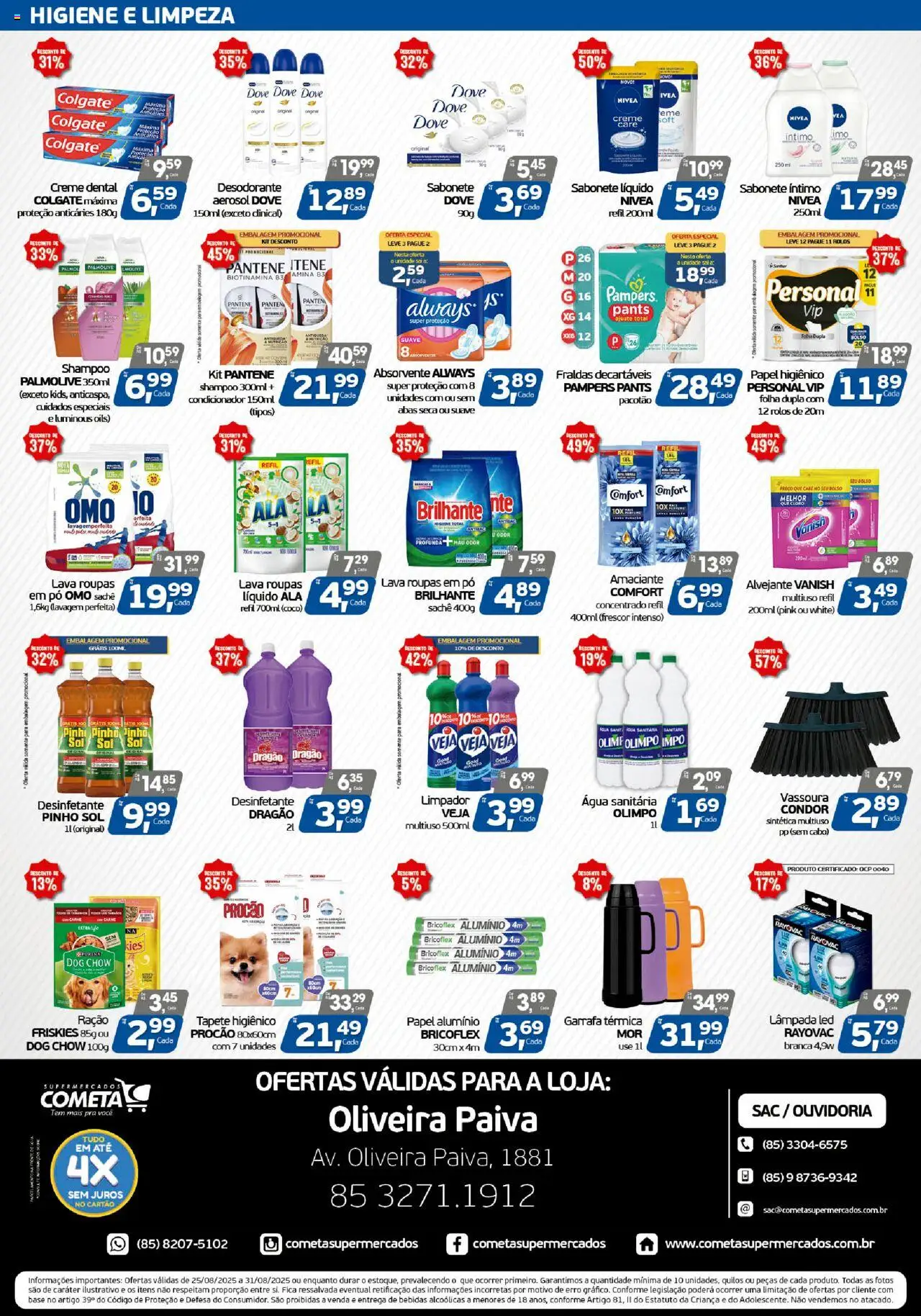 Cometa Supermercados Folheto - válido de 25.08.2025 | Página: 4 | Produtos: Coco, Shampoo, Garrafa térmica, Roupas