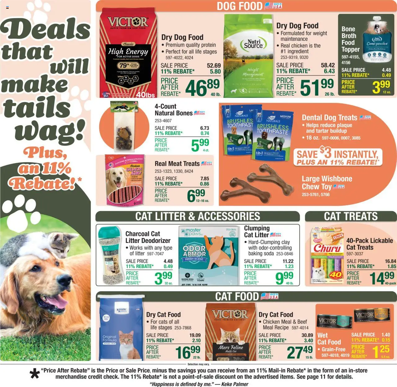 Menards - Weekly Ad - valid from 08.10.2025 | Page: 5 | Products: Dog Food, Cat Litter, Fish, Beef