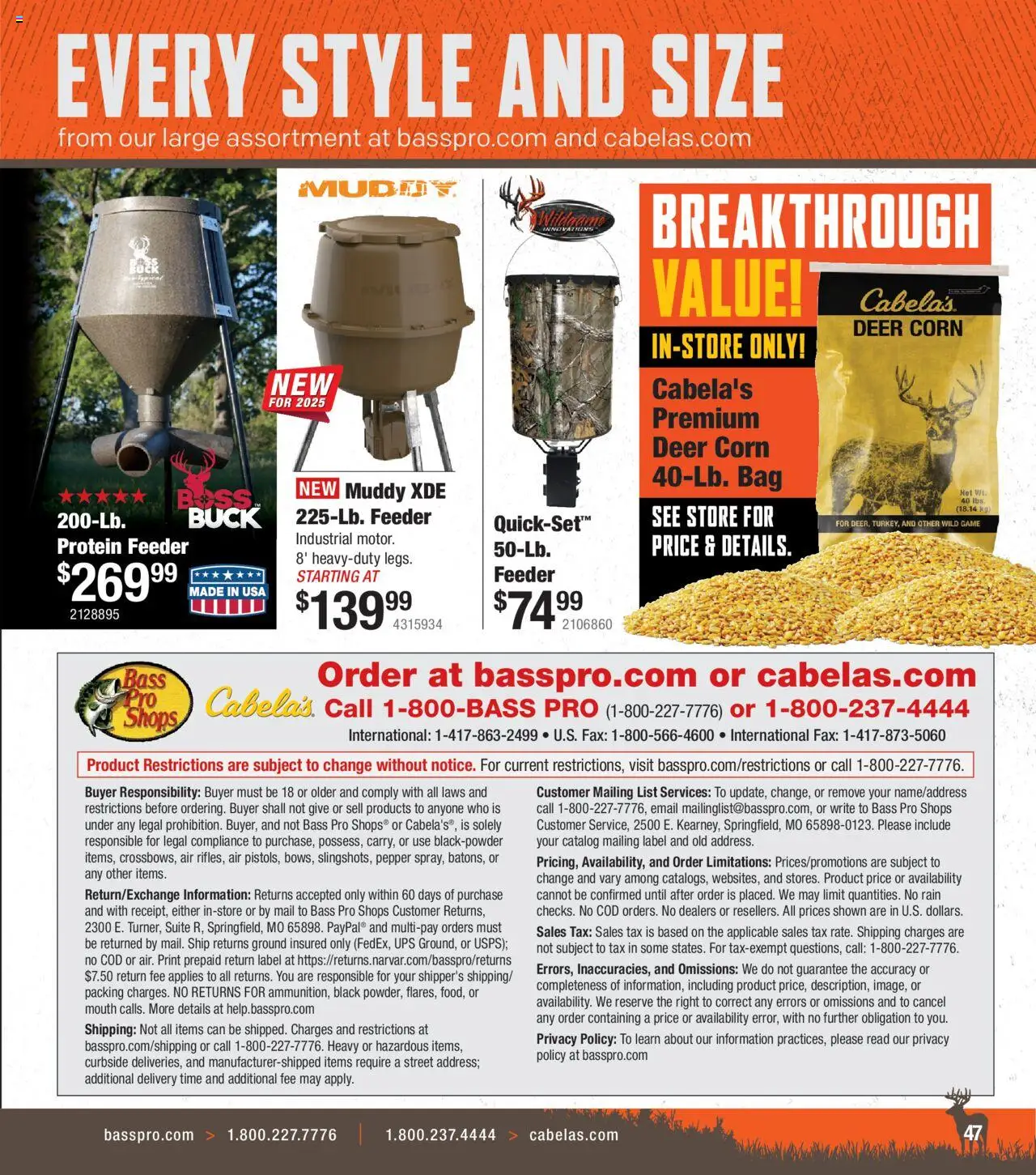 Cabela's Deer Hunting 25 - valid from 01.10.2025 | Page: 47 | Products: Pepper, Game, Bag, UPS