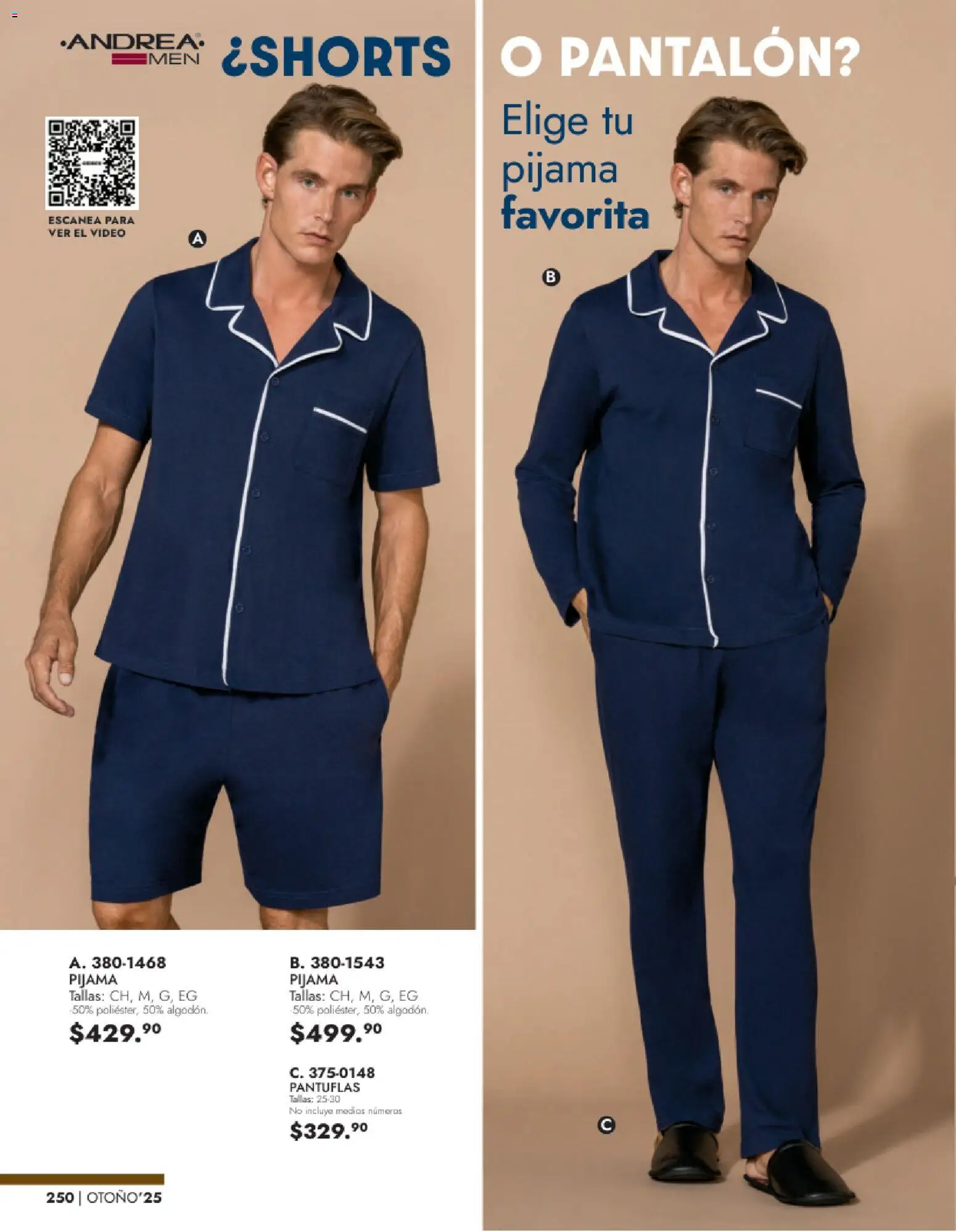Nuevas ofertas de Andrea válidas en toda la República Mexicana desde el 26.11.2025. ¡Encuentra las mejores ofertas en Andrea catálogo Vestir Caballero otoño! | Página: 88 | Productos: Pijama, Pantuflas, Video