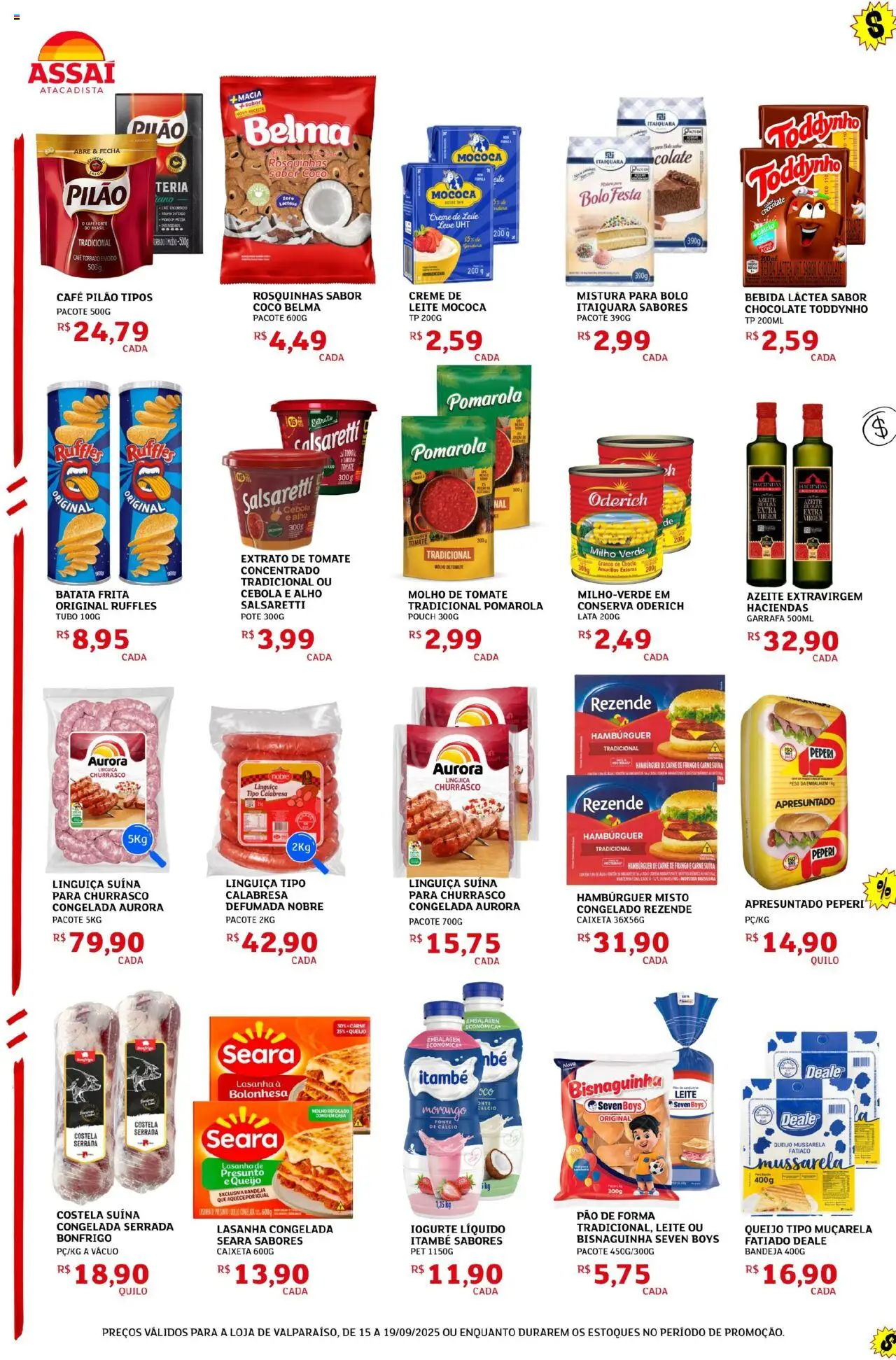 Assaí Atacadista Folheto - válido de 15.09.2025 | Página: 2 | Produtos: Molho de tomate, Queijo, Carne de frango, Cálcio