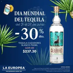 Vista previa de La Europea Catálogo Dia Mundial Del Tequila, nuevo folleto de la tienda, válido en México a partir del 23.07.2025