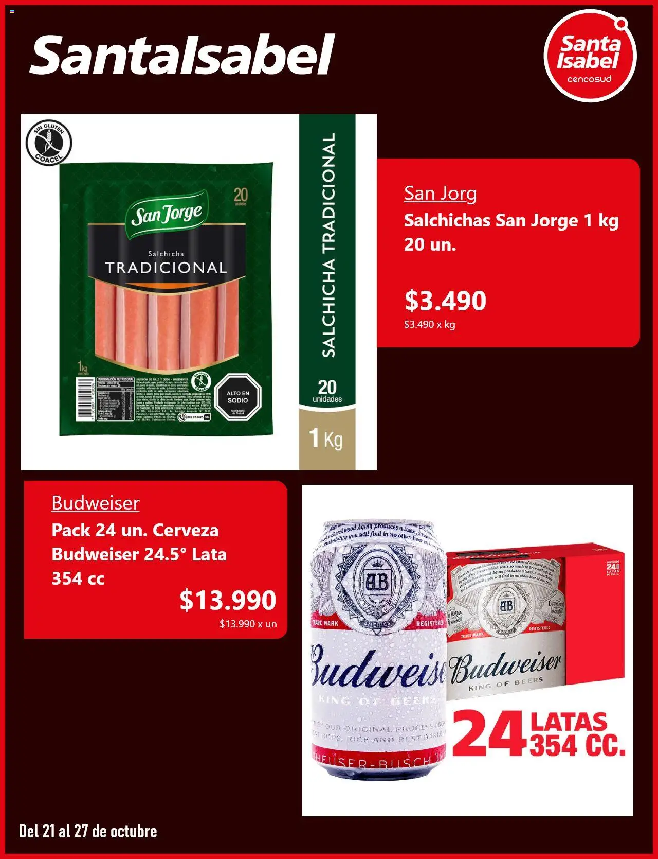 Santa Isabel ofertas  │ válido desde el 21.10.2025 | Página: 4 | Productos: Cerveza