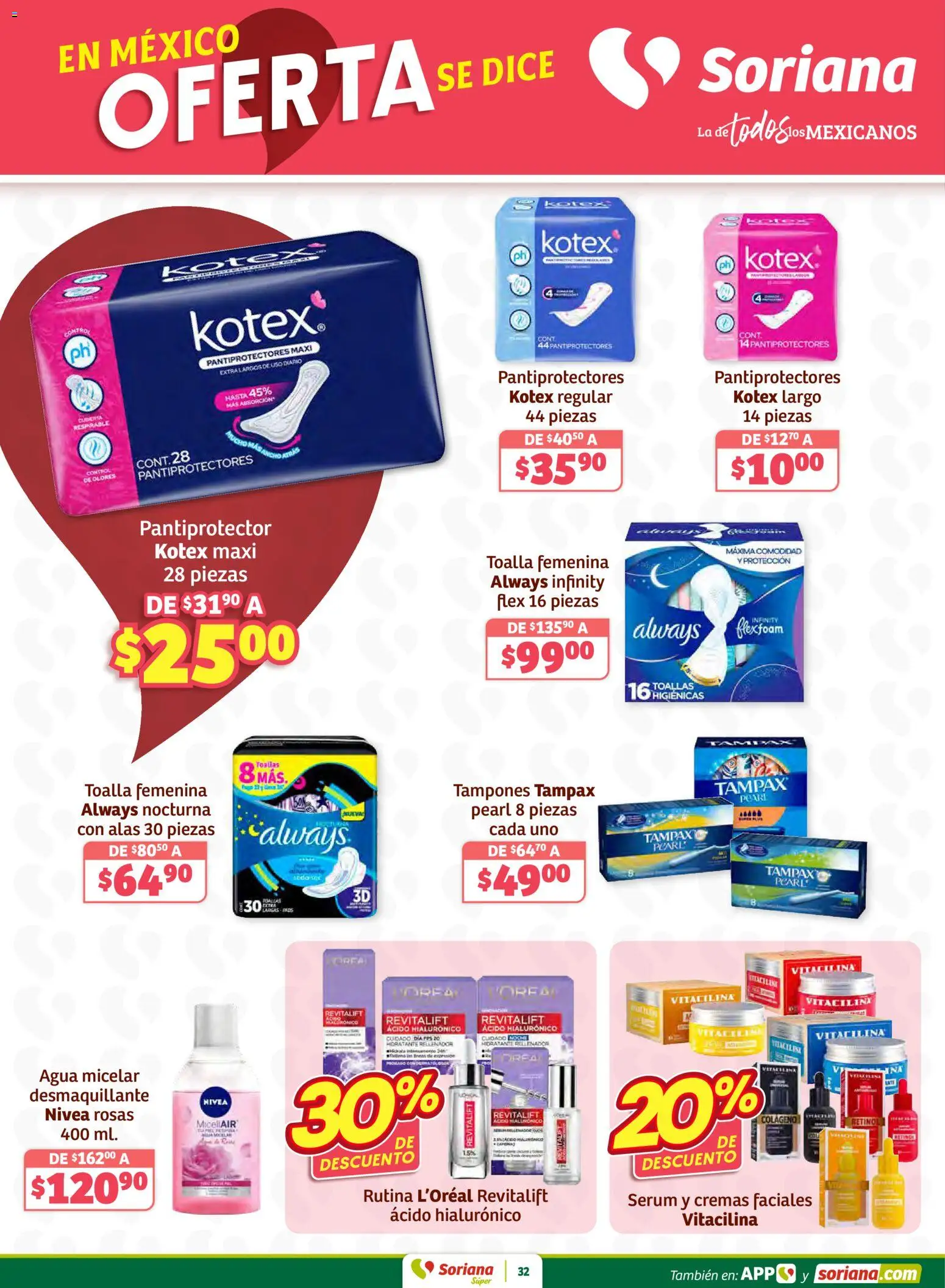 Nuevas ofertas de Soriana válidas en toda la República Mexicana desde el 12.02.2026. ¡Encuentra las mejores ofertas en Soriana - Preciazazaso Súper: Frontera Chih, Coah, Tamaulipas! | Página: 32 | Productos: Agua, Toalla, Toallas, Agua micelar