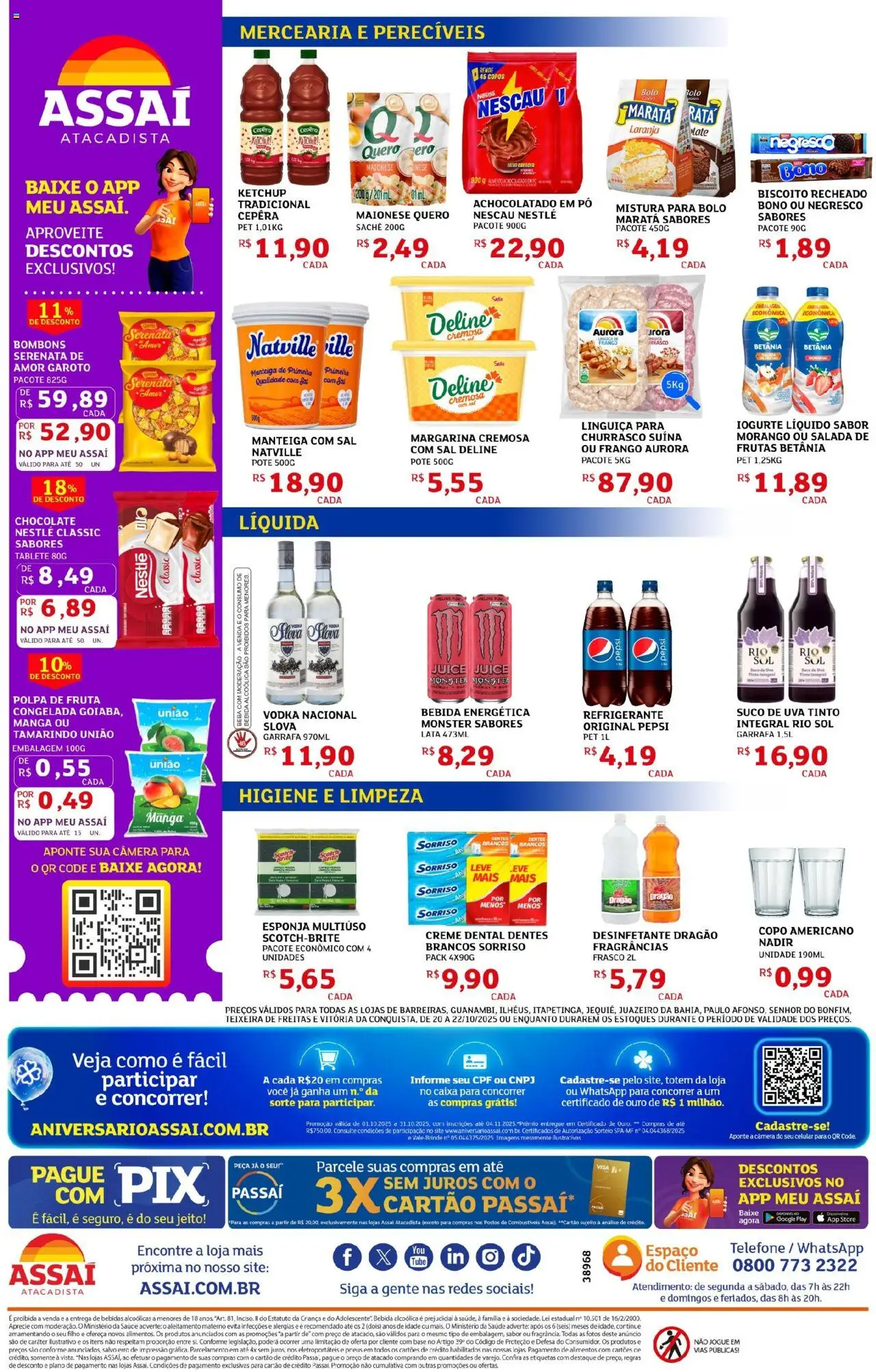 Assaí Atacadista Folheto - válido de 20.10.2025 | Página: 2 | Produtos: Tamarindo, Caixa, Chocolate, Creme dental