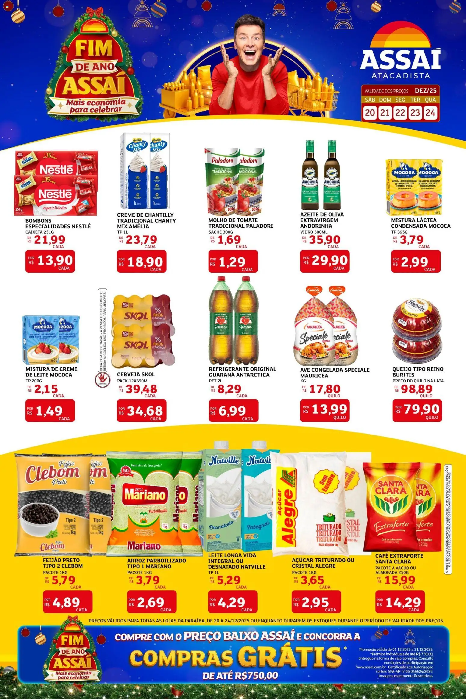 Assaí Atacadista Folheto - válido de 20.12.2025 | Página: 1 | Produtos: Café, Bebida, Açúcar, Creme de leite