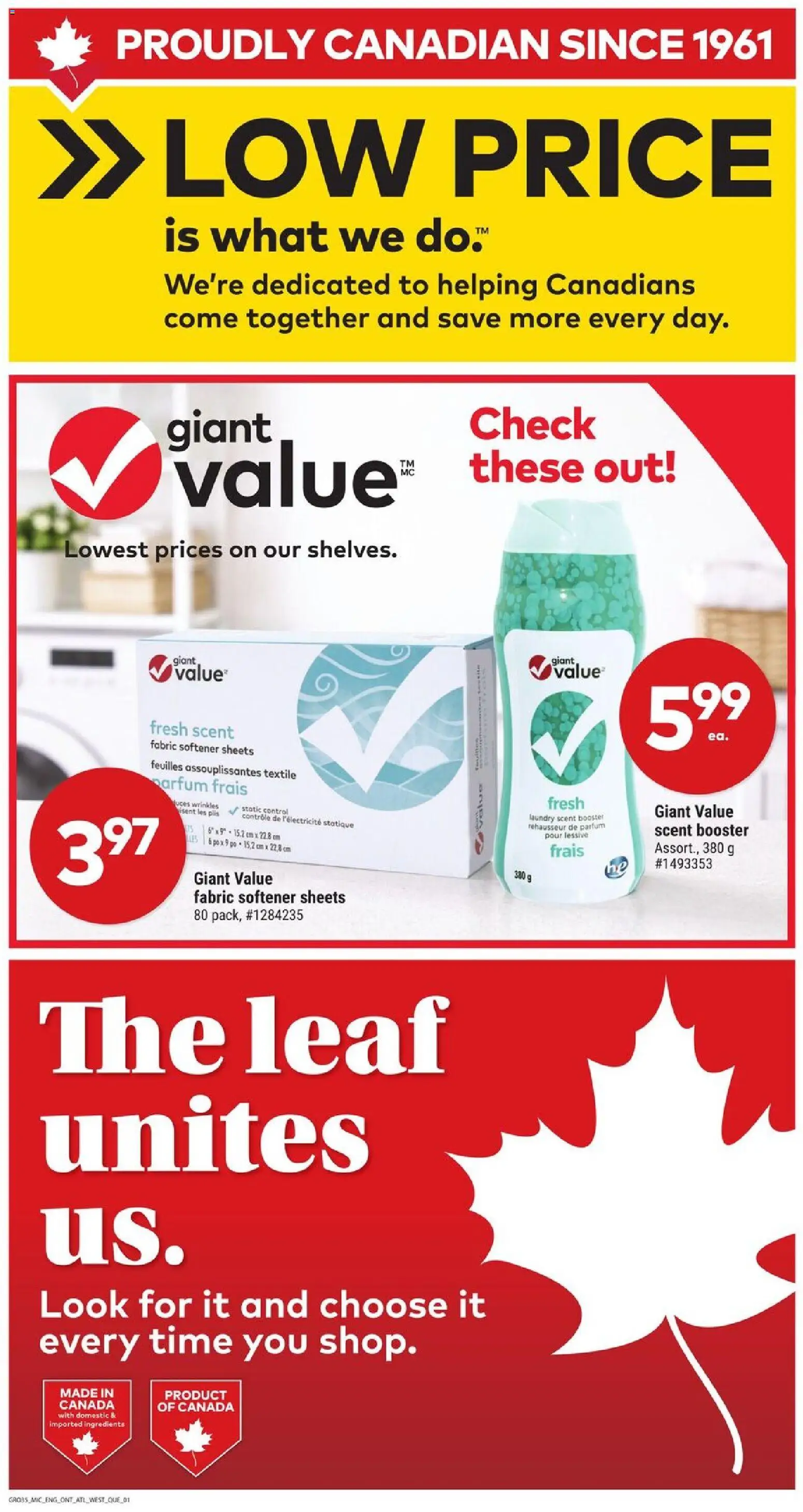 Giant Tiger flyer valid from 01.04.2026 | Page: 4 | Products: Fabric softener