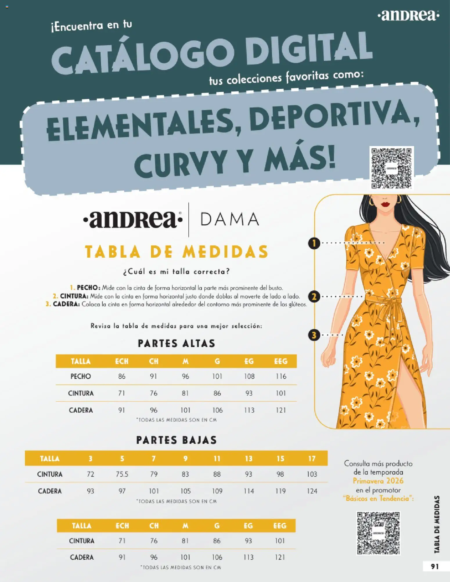 Nuevas ofertas de Andrea válidas en toda la República Mexicana desde el 25.01.2026. ¡Encuentra las mejores ofertas en Andrea catálogo Vestir! | Página: 91 | Productos: Contorno, Cinta