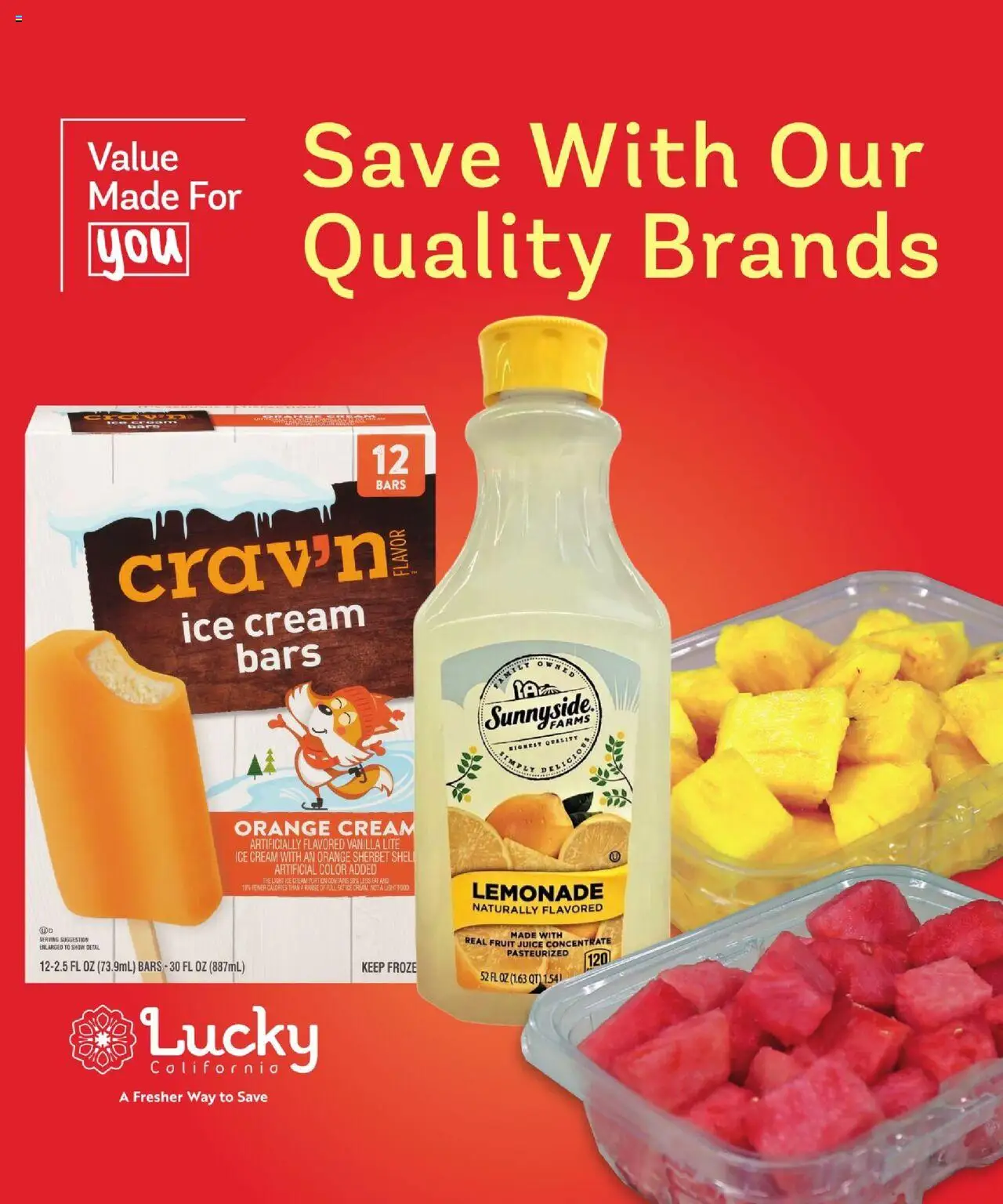 Lucky Supermarkets Save Even More - valid from 16.07.2025 | Page: 1 | Products: Juice, Cream, Ice cream