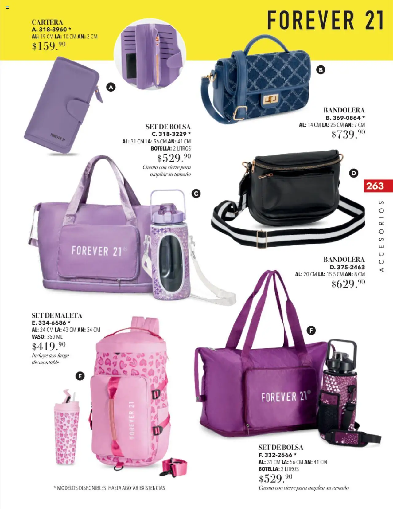 Nuevas ofertas de Andrea válidas en toda la República Mexicana desde el 17.08.2025. ¡Encuentra las mejores ofertas en Andrea - Catálogo Tropical Otoño / Invierno! | Página: 263 | Productos: Bolsa, Maleta, Botella