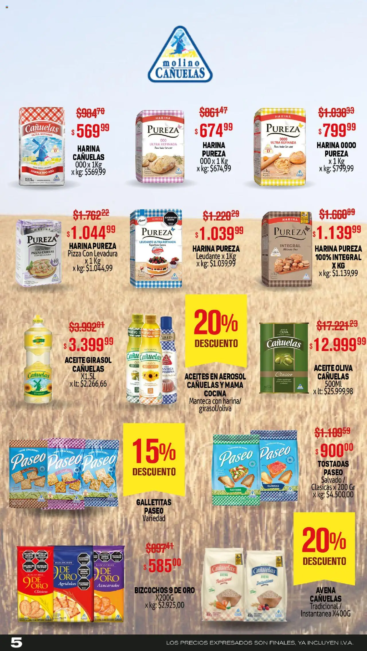 Makro ofertas Especiales │ válido desde el 17.07.2025 | Página: 5 | Productos: Galletitas, Harina, Avena, Manteca
