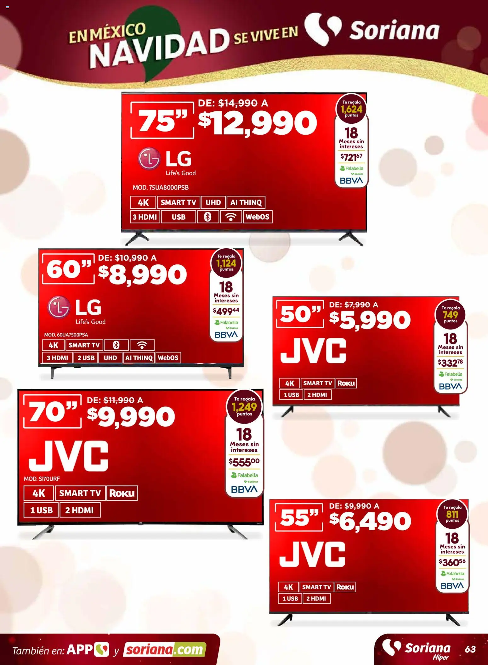 Nuevas ofertas de Soriana válidas en toda la República Mexicana desde el 11.12.2025. ¡Encuentra las mejores ofertas en Soriana - Preciazazaso Híper: Camp, Chia, Oax, Q. Roo, Tab, Yuc! | Página: 63 | Productos: Usb, Té