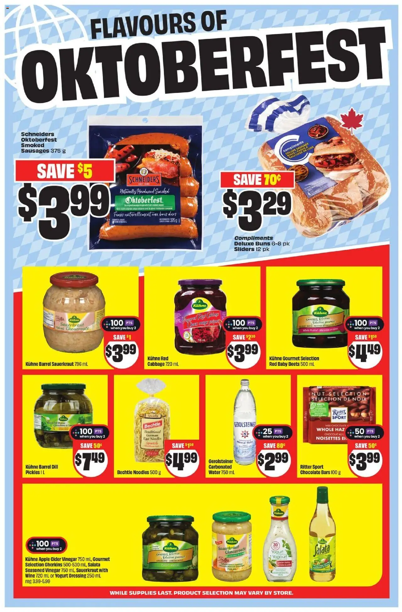 FreshCo flyer valid from 18.09.2025 | Page: 10 | Products: Noodles, Milk, Yogurt, Chocolate