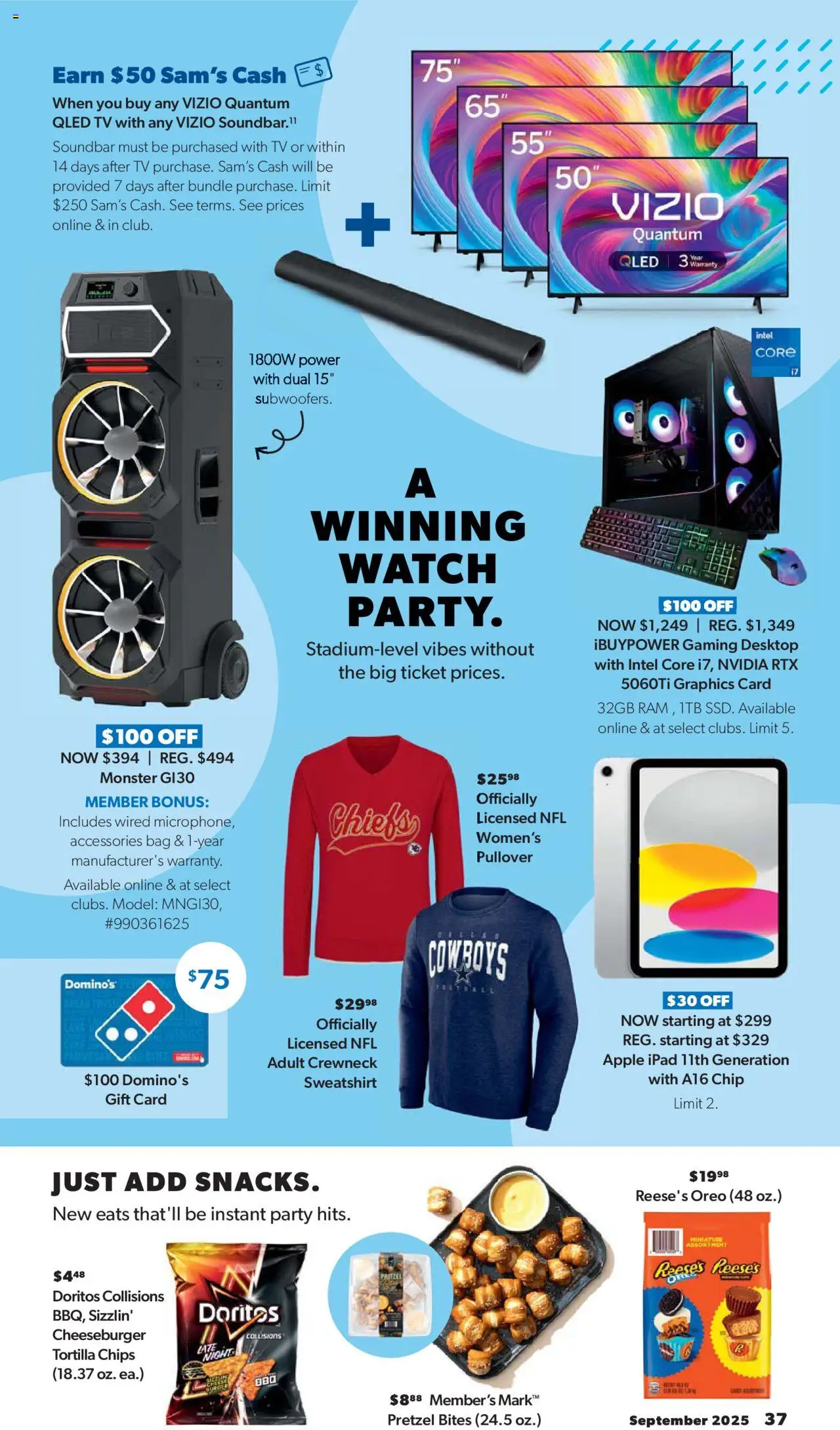 Sam's Club Instant Savings Book September - valid from 27.08.2025 | Page: 37 | Products: Watch, Tv, Bag, Ipad