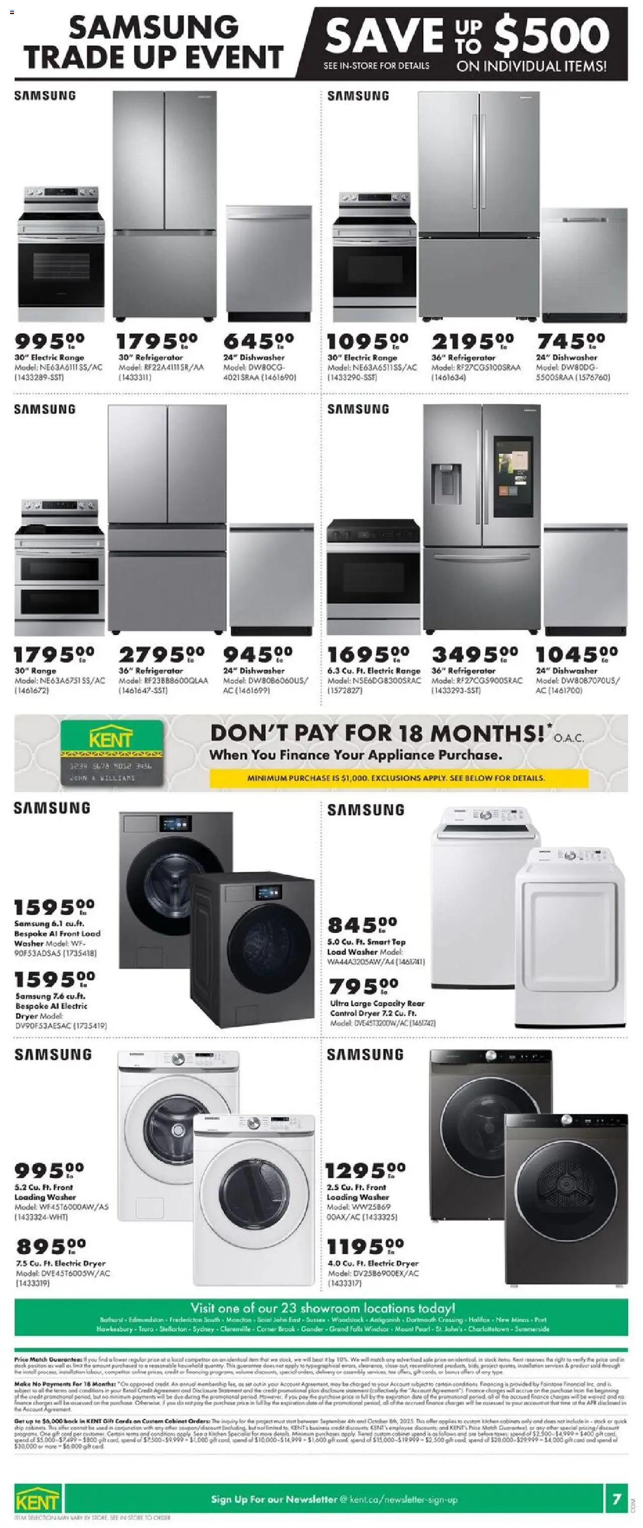 Kent flyer valid from 02.10.2025 | Page: 9 | Products: Refrigerator, Dryer, Dishwasher, Cabinet