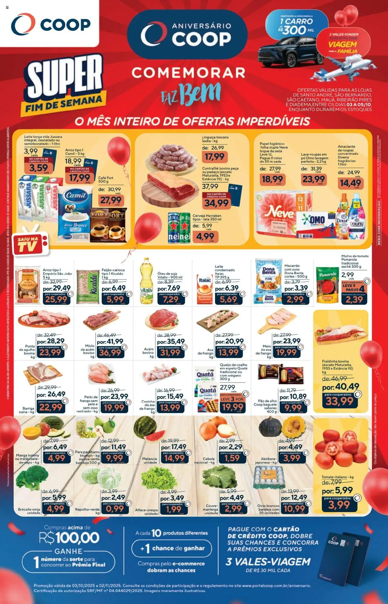 Coop Folheto - válido de 03.10.2025 | Página: 1 | Produtos: Abóbora, Macarrão, Couve, Amaciante