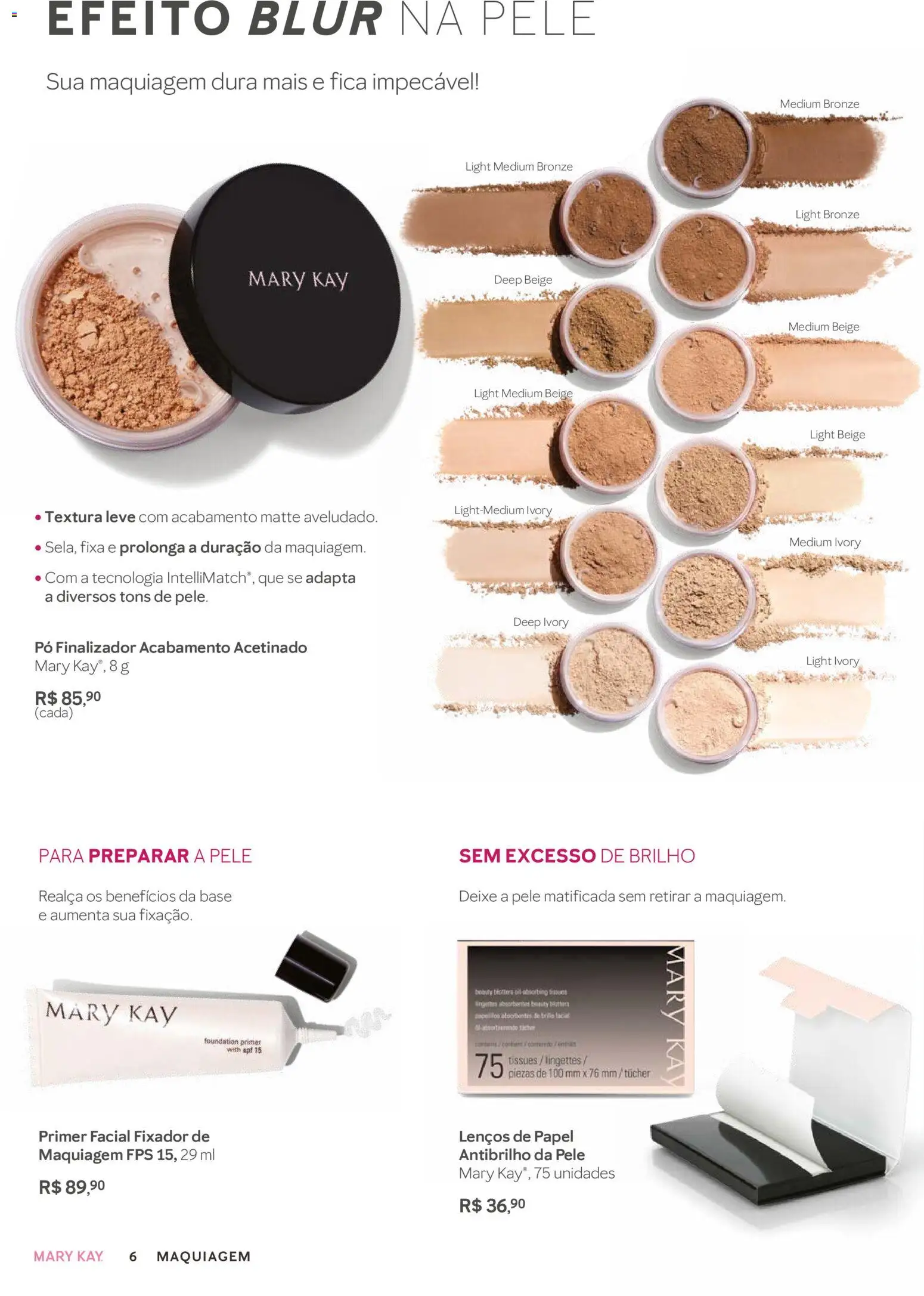 Mary Kay Folheto - válido de 01.03.2026 | Página: 6 | Produtos: Maquiagem, Pó, Base, Primer