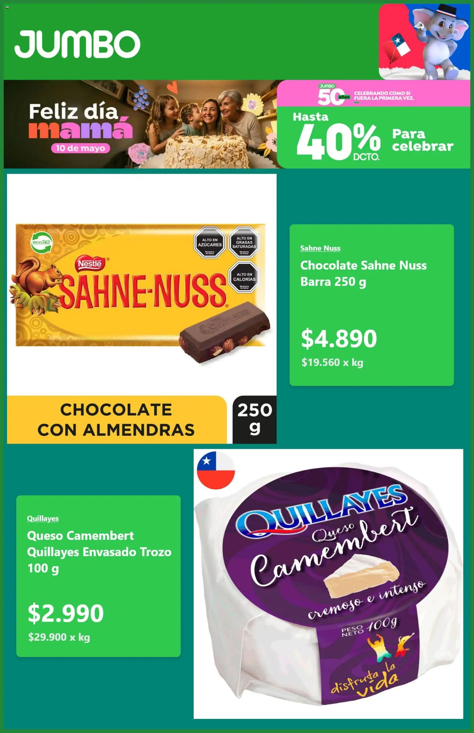 Jumbo Ofertas  │ válido desde el 28.04.2026 | Página: 2 | Productos: Queso, Chocolate, Almendras