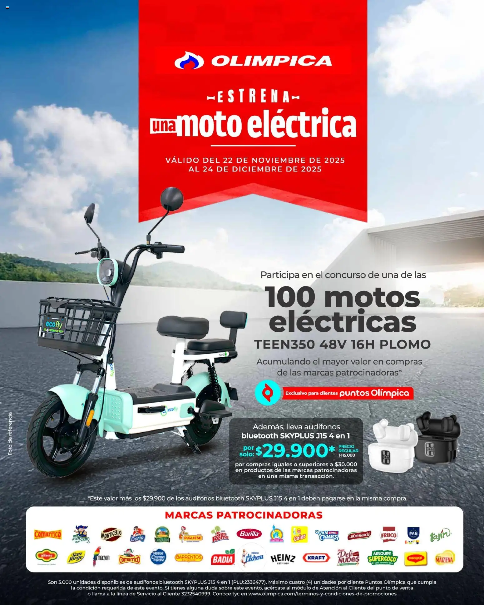 Olímpica revista - valida desde el 22.11.2025 | Página: 2 | Productos: Crema, Arequipe, Audífonos, Sobre