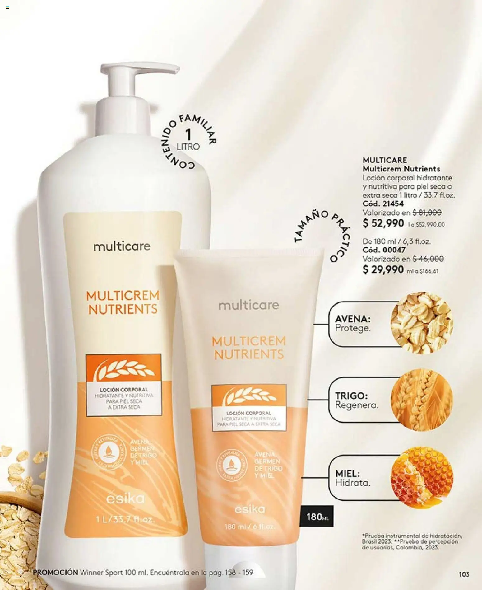 Ésika revista - valida desde el 01.02.2026 | Página: 103 | Productos: Avena, Loción