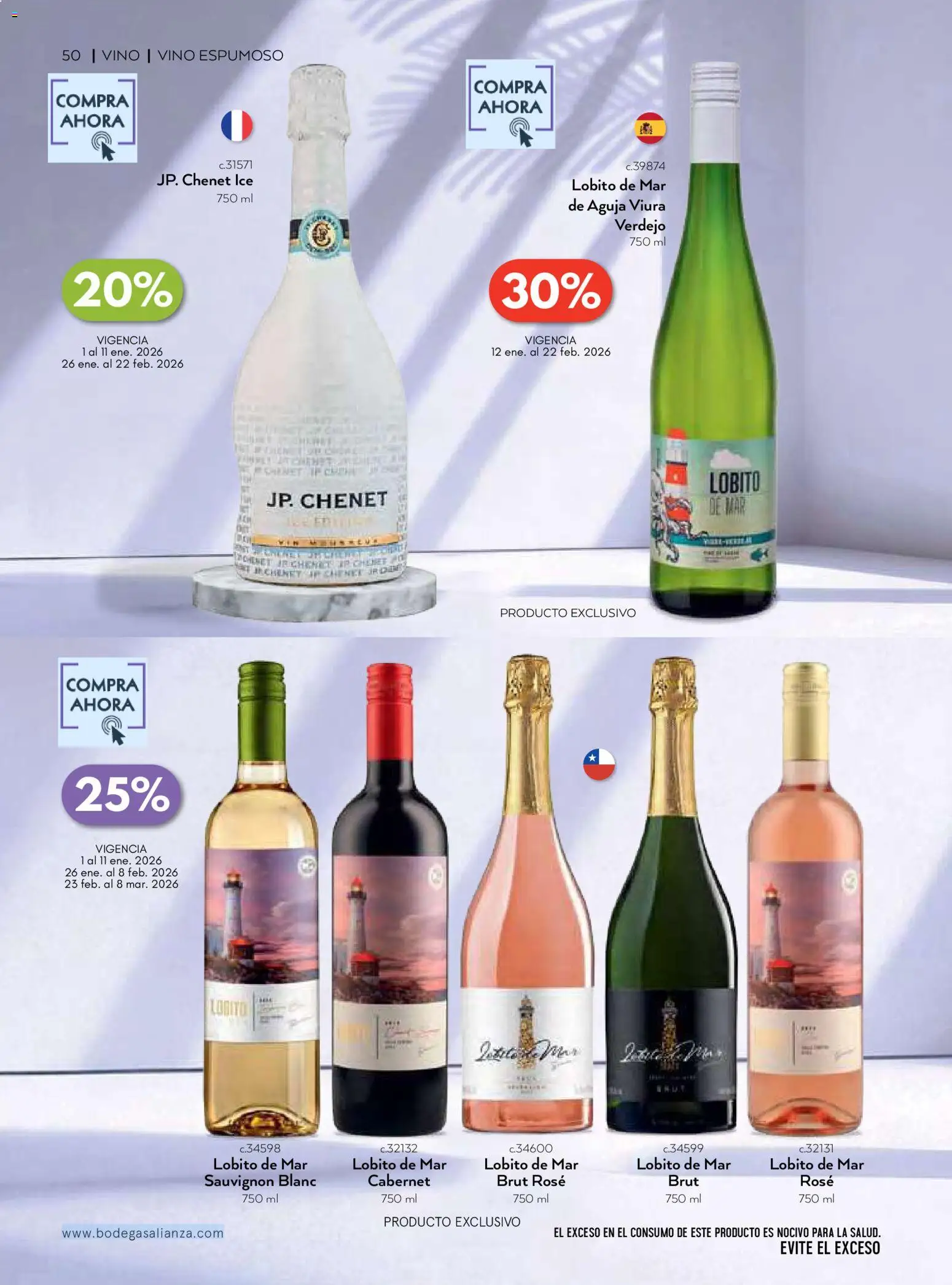 Nuevas ofertas de Bodegas Alianza válidas en toda la República Mexicana desde el 01.01.2026. ¡Encuentra las mejores ofertas en Bodegas Alianza catálogo! | Página: 52 | Productos: Vino