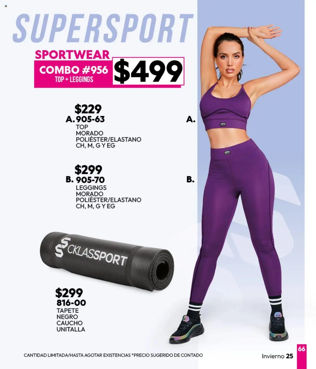 Nuevas ofertas de Cklass válidas en toda la República Mexicana desde el 16.09.2025. ¡Encuentra las mejores ofertas en Cklass - Catálogo Invierno Sportbrands! | Página: 67 | Productos: Leggings, Top, Tapete