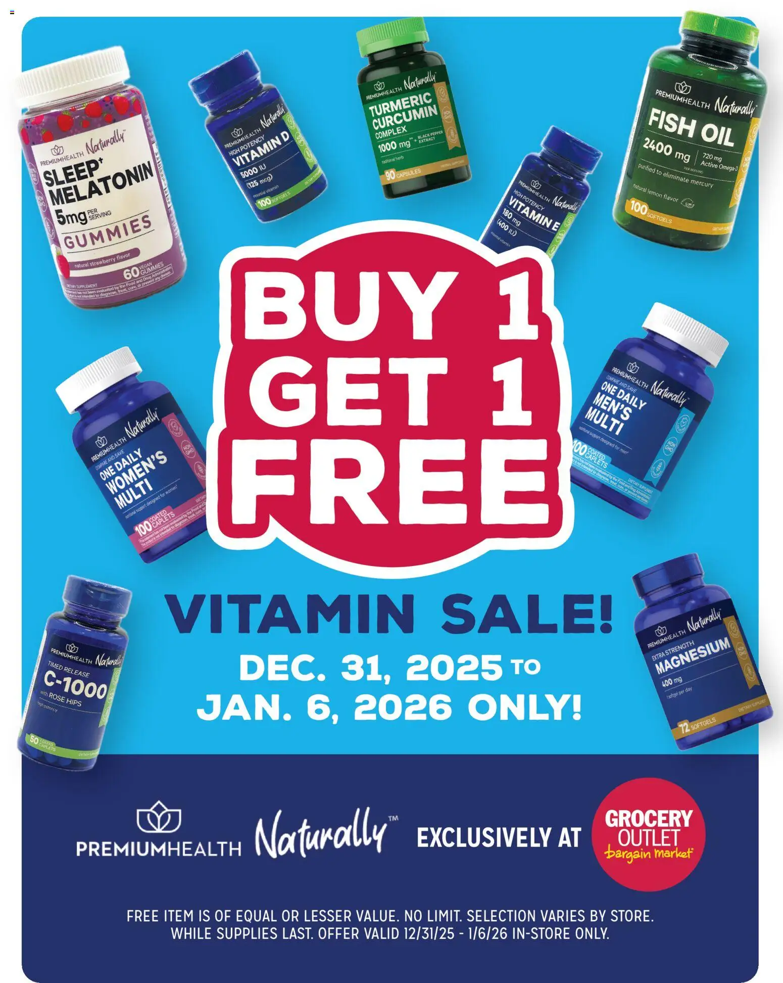 Grocery Outlet Weekly Ad - ID - valid from 31.12.2025 | Page: 5 | Products: Melatonin, Oil, Fish, Lemon