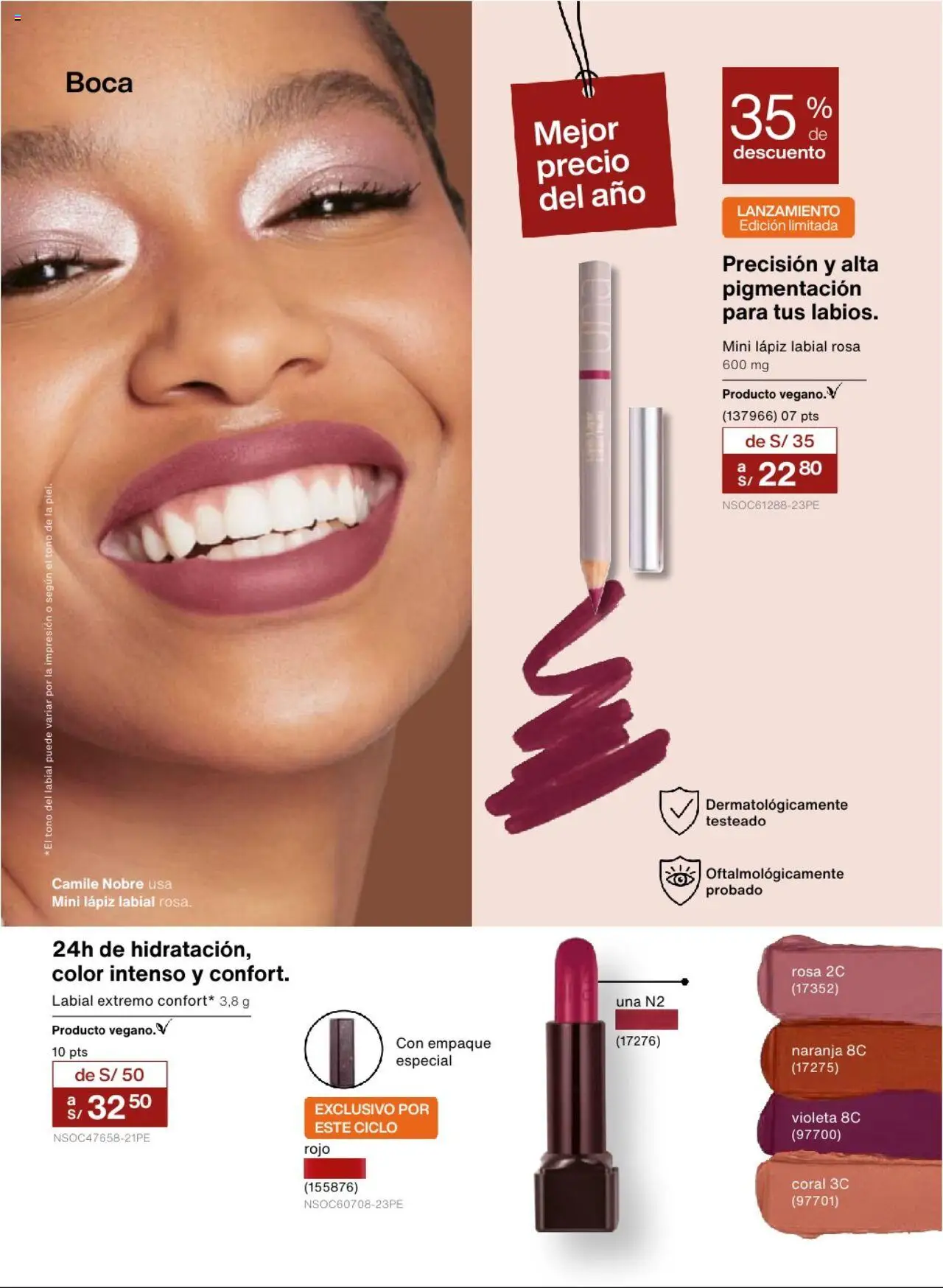 Catálogo Natura válido desde 22.07.2025 | Página: 69 | Productos: Lápiz labial, Empaque