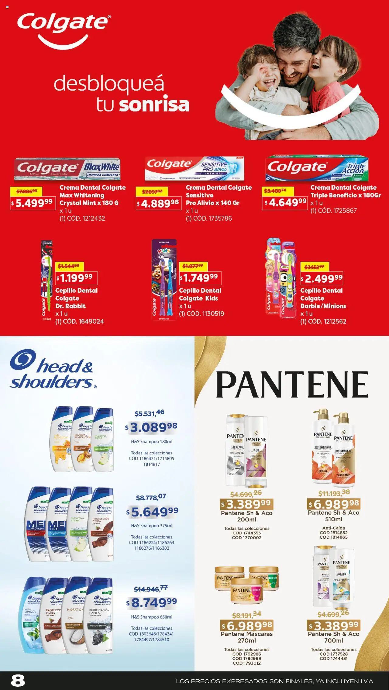 Makro ofertas │ válido desde el 18.09.2025 | Página: 8 | Productos: Cepillo, Shampoo, Manzana, Crema