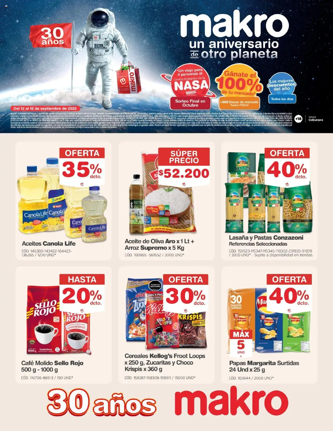 Makro revista - valida desde el 12.09.2025 | Página: 1 | Productos: Mermelada, Oliva, Plátano, Aceite