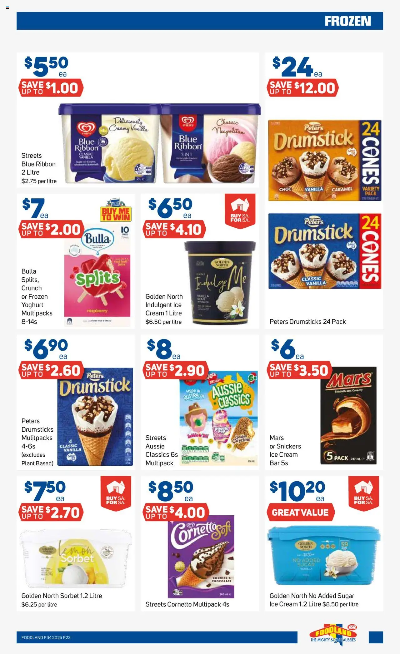 Foodland catalogue - valid from 20.08.2025 | Page: 23 | Products: Chocolate, Cream, Ice cream, Sugar
