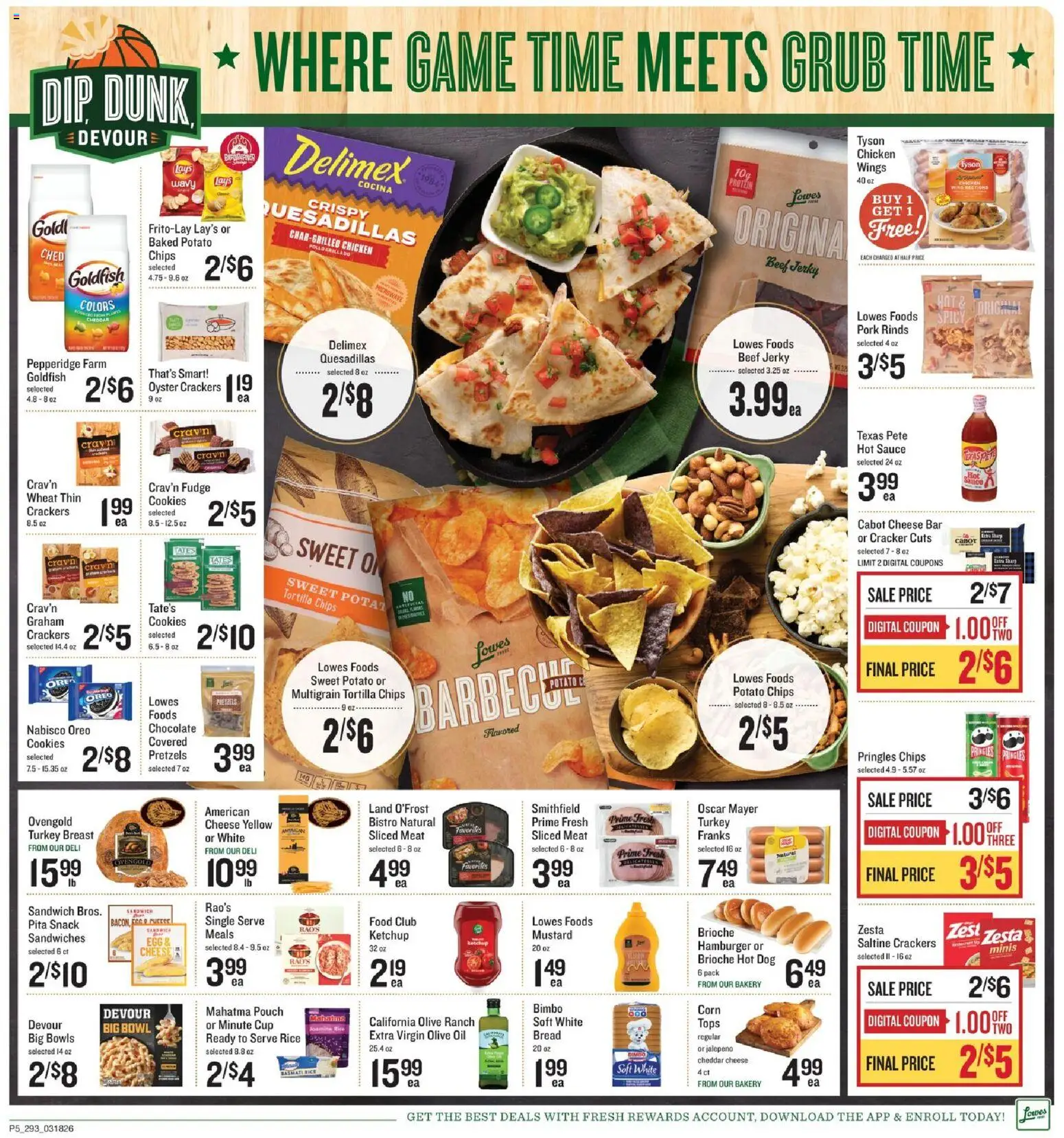 Lowes Foods Weekly Ad - SC - valid from 18.03.2026 | Page: 7 | Products: Chocolate, Pork, Cookies, Game